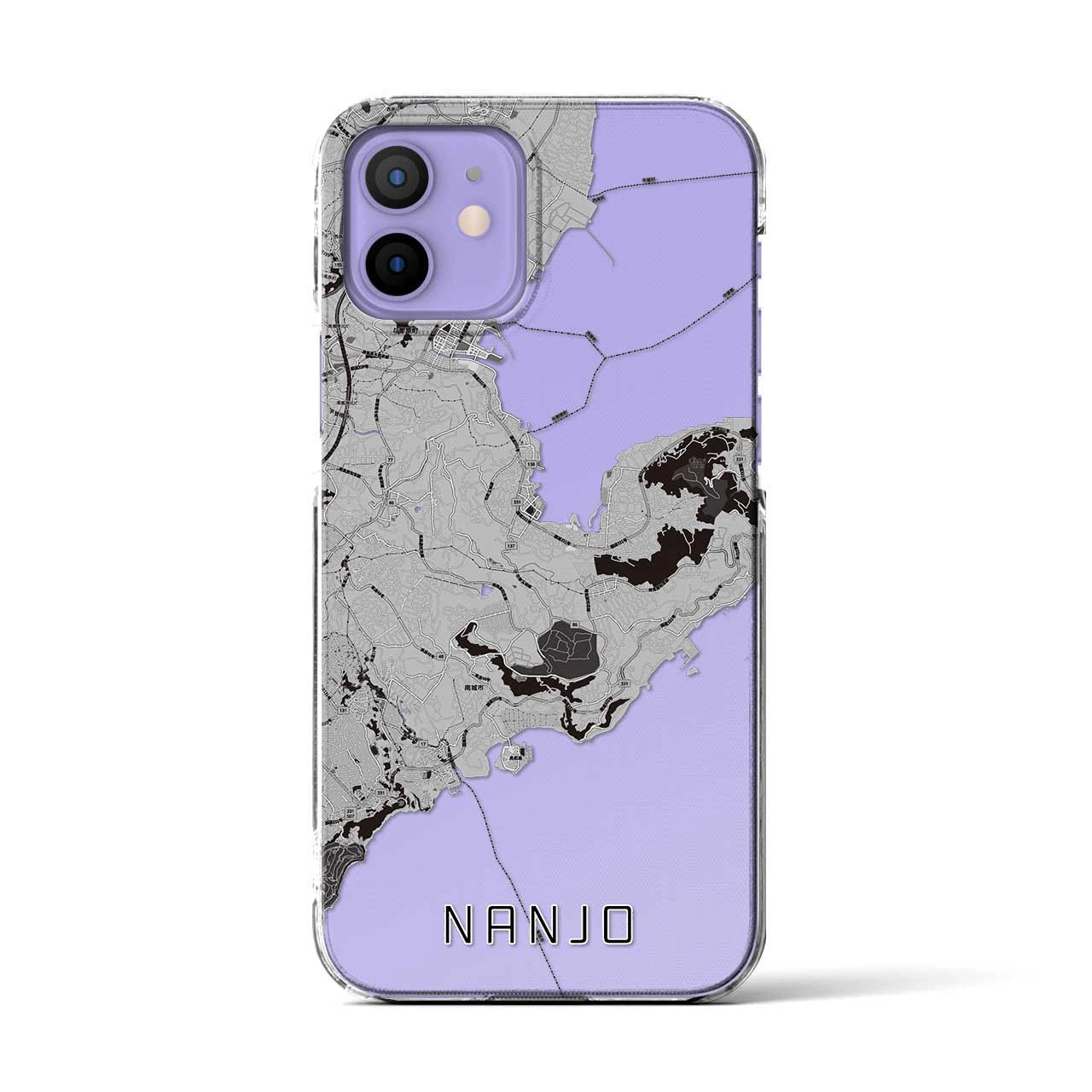 【南城(沖縄県)】地図柄iPhoneケース(クリアタイプ)