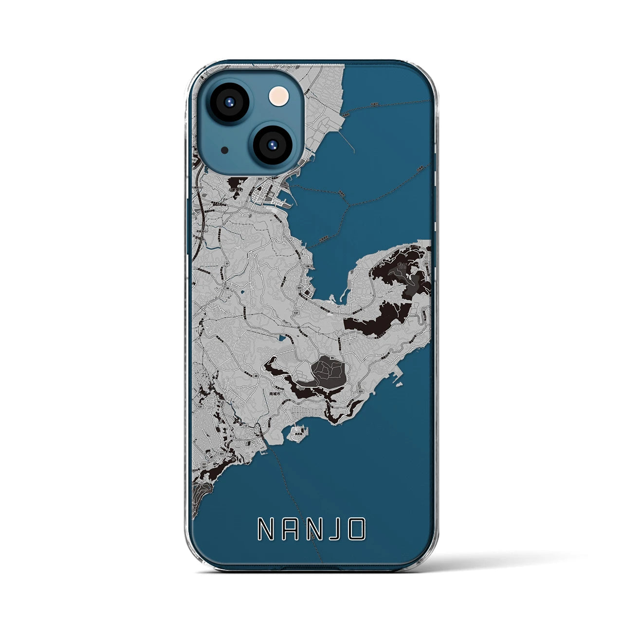 【南城(沖縄県)】地図柄iPhoneケース(クリアタイプ)