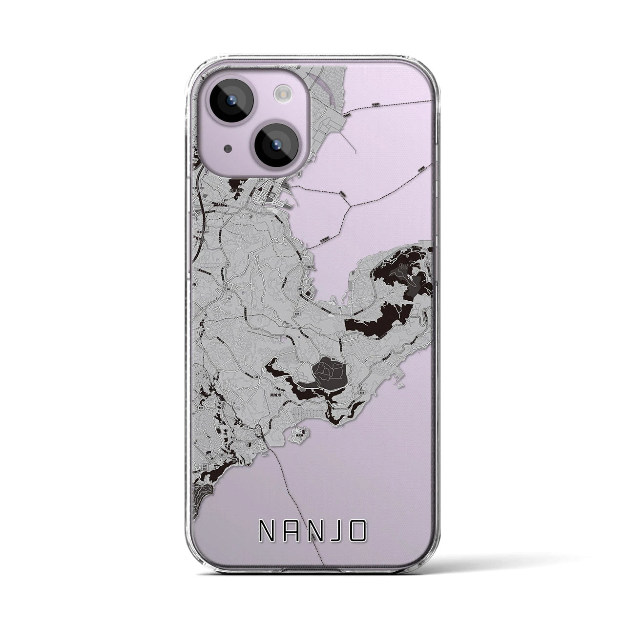 【南城(沖縄県)】地図柄iPhoneケース(クリアタイプ)