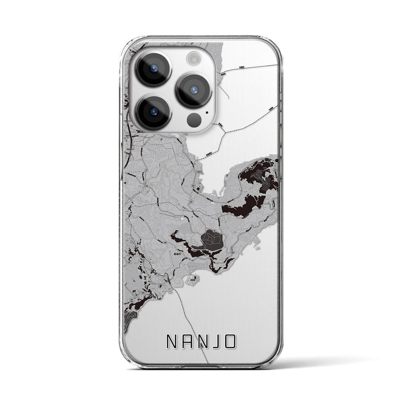 【南城(沖縄県)】地図柄iPhoneケース(クリアタイプ)