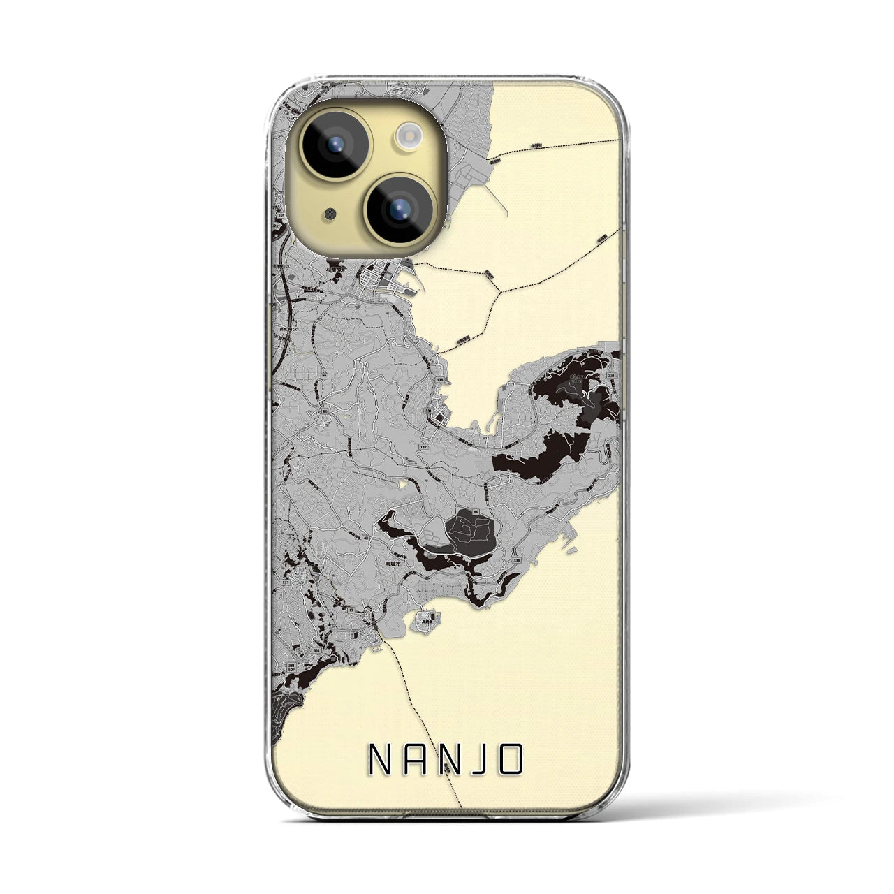 【南城(沖縄県)】地図柄iPhoneケース(クリアタイプ)