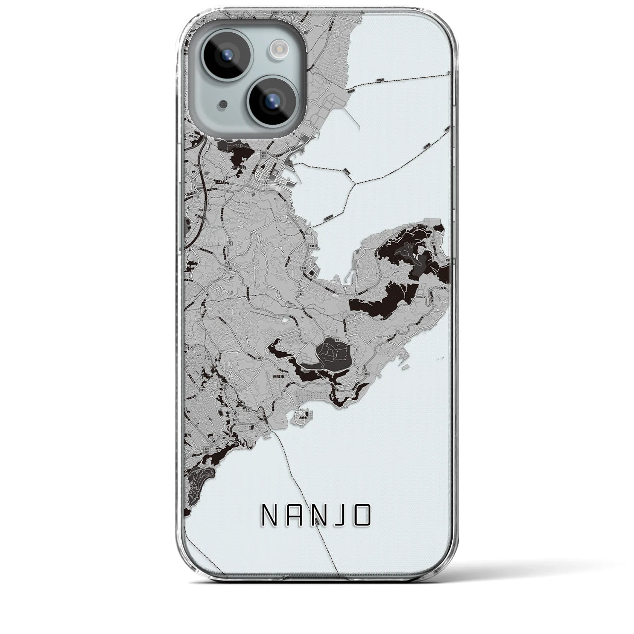 【南城(沖縄県)】地図柄iPhoneケース(クリアタイプ)