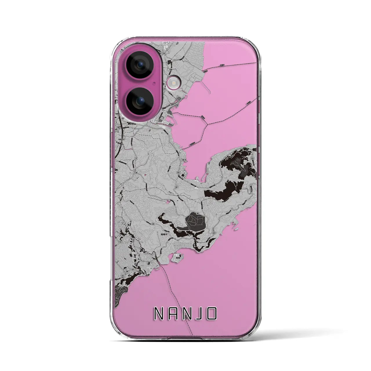 【南城(沖縄県)】地図柄iPhoneケース(クリアタイプ)