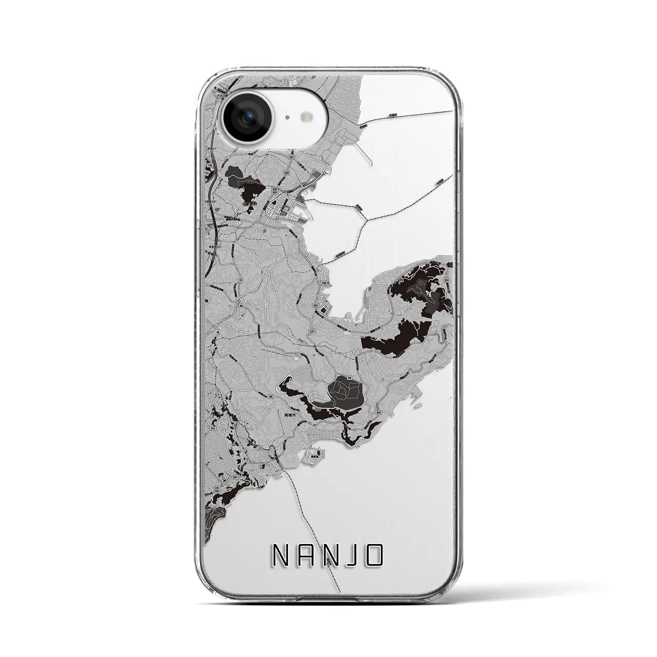 【南城(沖縄県)】地図柄iPhoneケース(クリアタイプ)