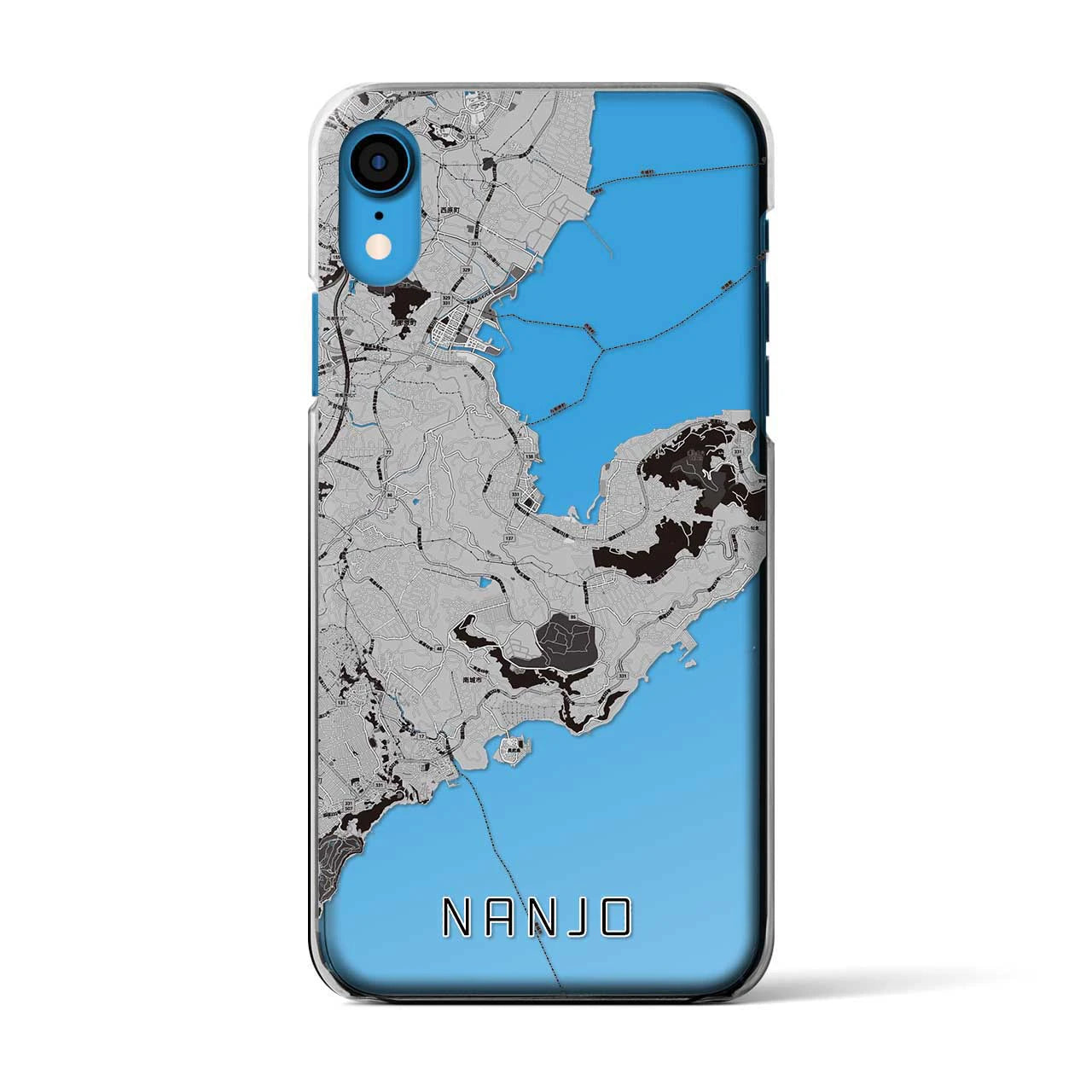 【南城(沖縄県)】地図柄iPhoneケース(クリアタイプ)