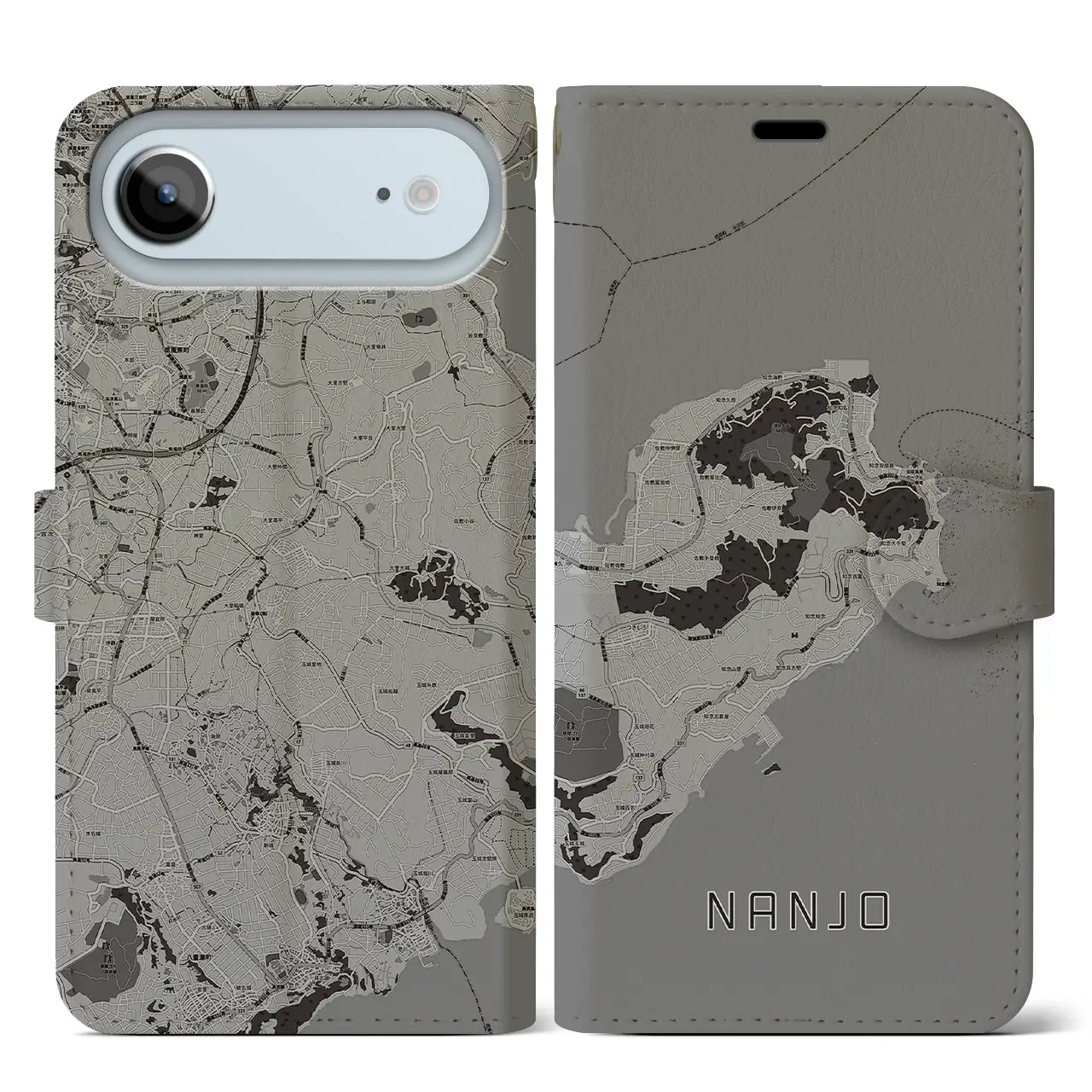 【南城(沖縄県)】地図柄iPhoneケース(手帳タイプ)