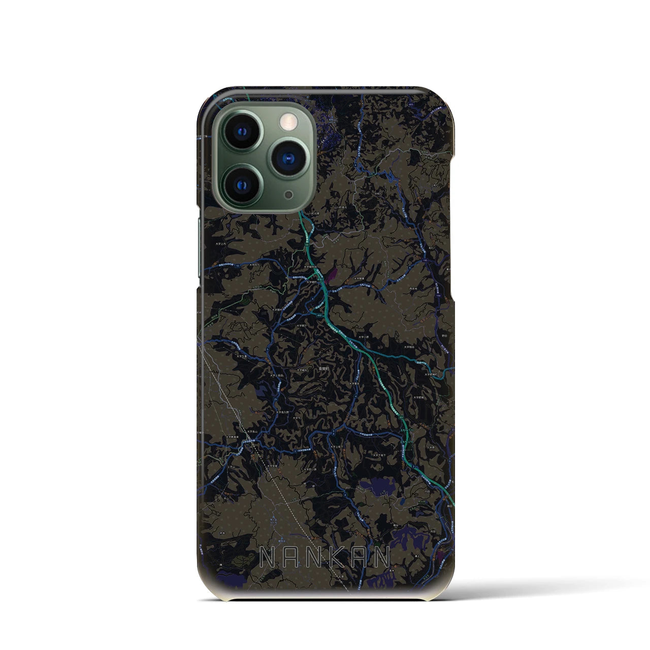 【南関(熊本県)】地図柄iPhoneケース(バックカバータイプ)