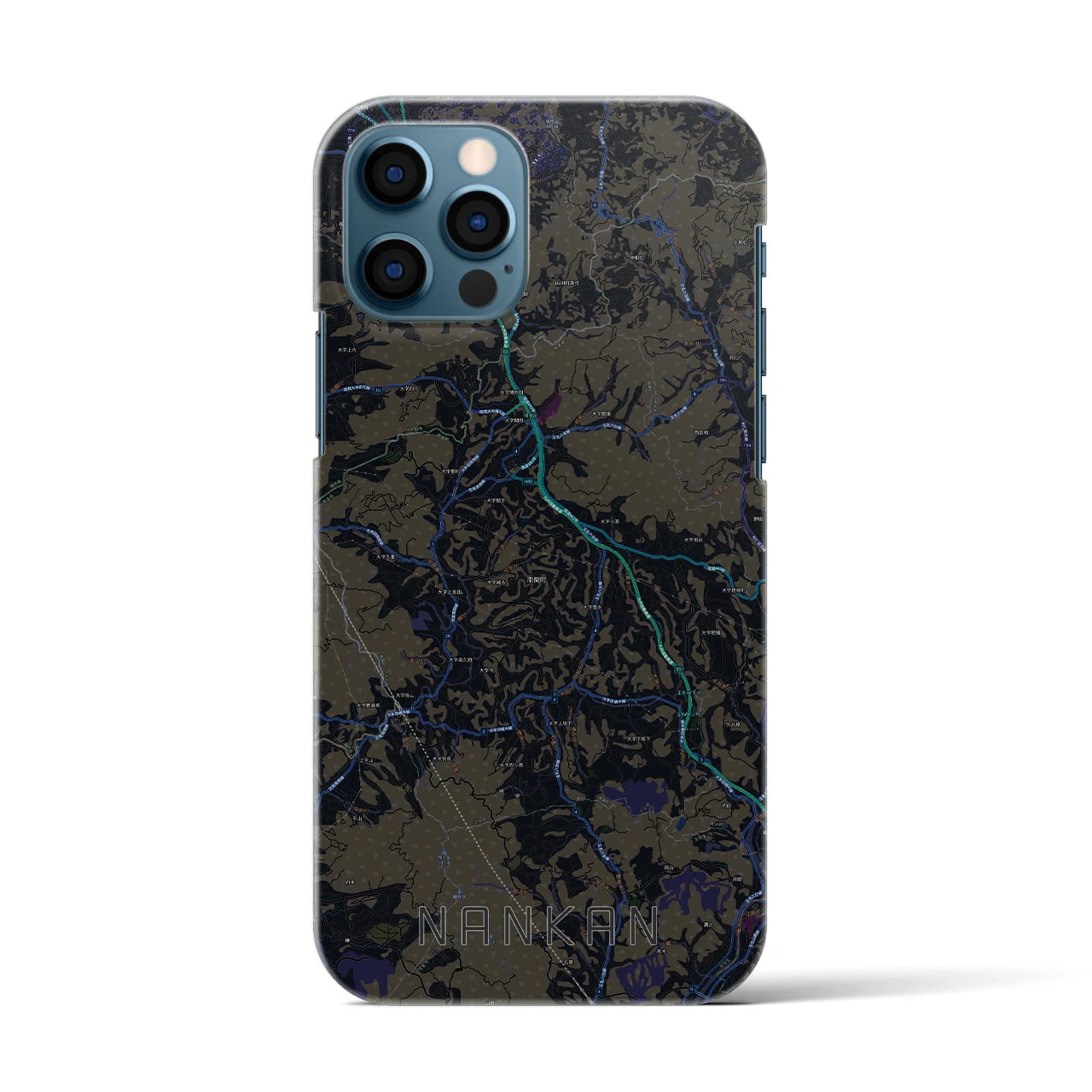 【南関(熊本県)】地図柄iPhoneケース(バックカバータイプ)