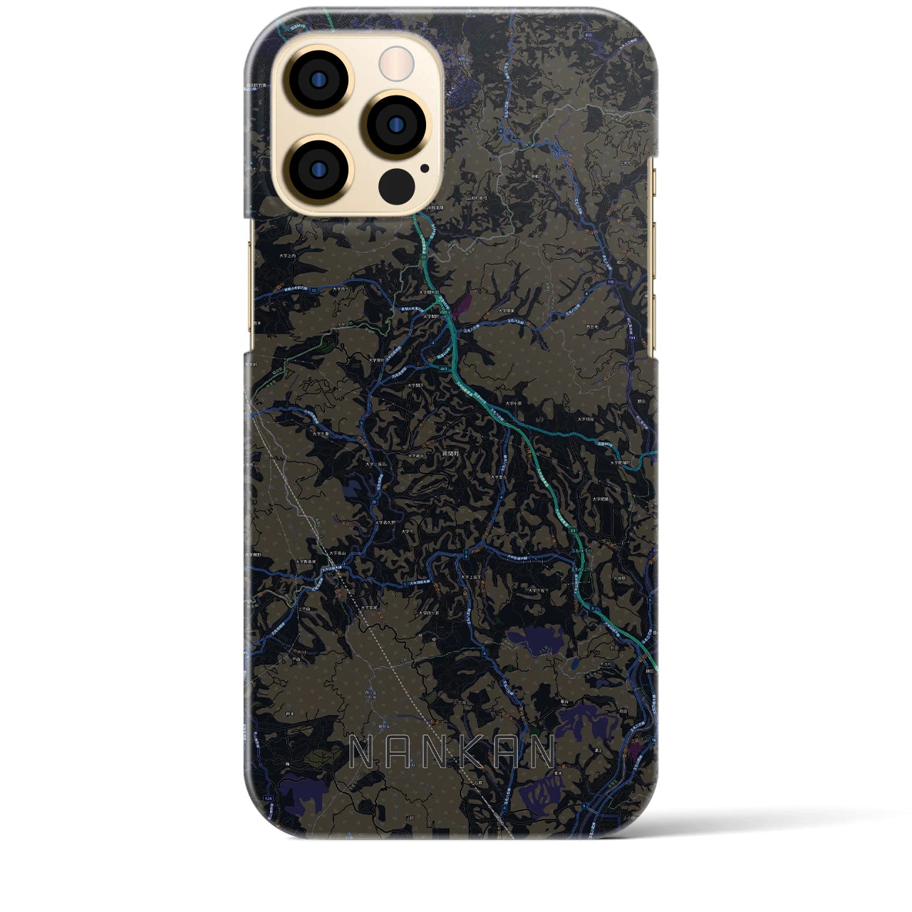 【南関(熊本県)】地図柄iPhoneケース(バックカバータイプ)