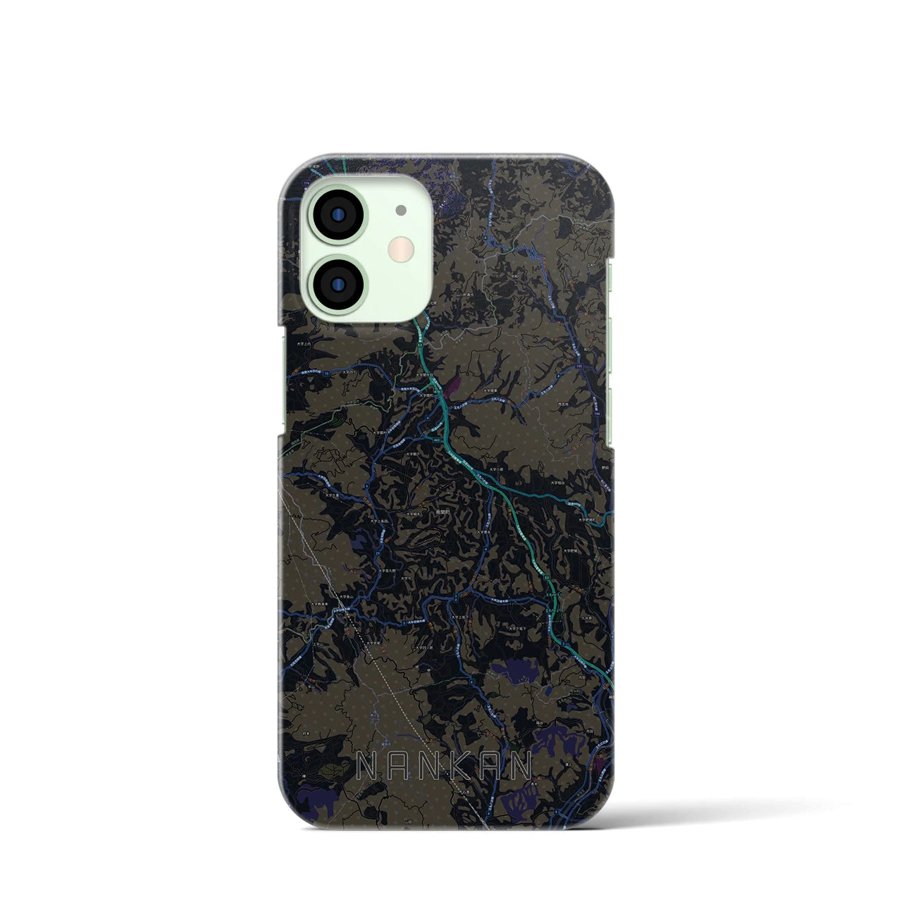【南関(熊本県)】地図柄iPhoneケース(バックカバータイプ)