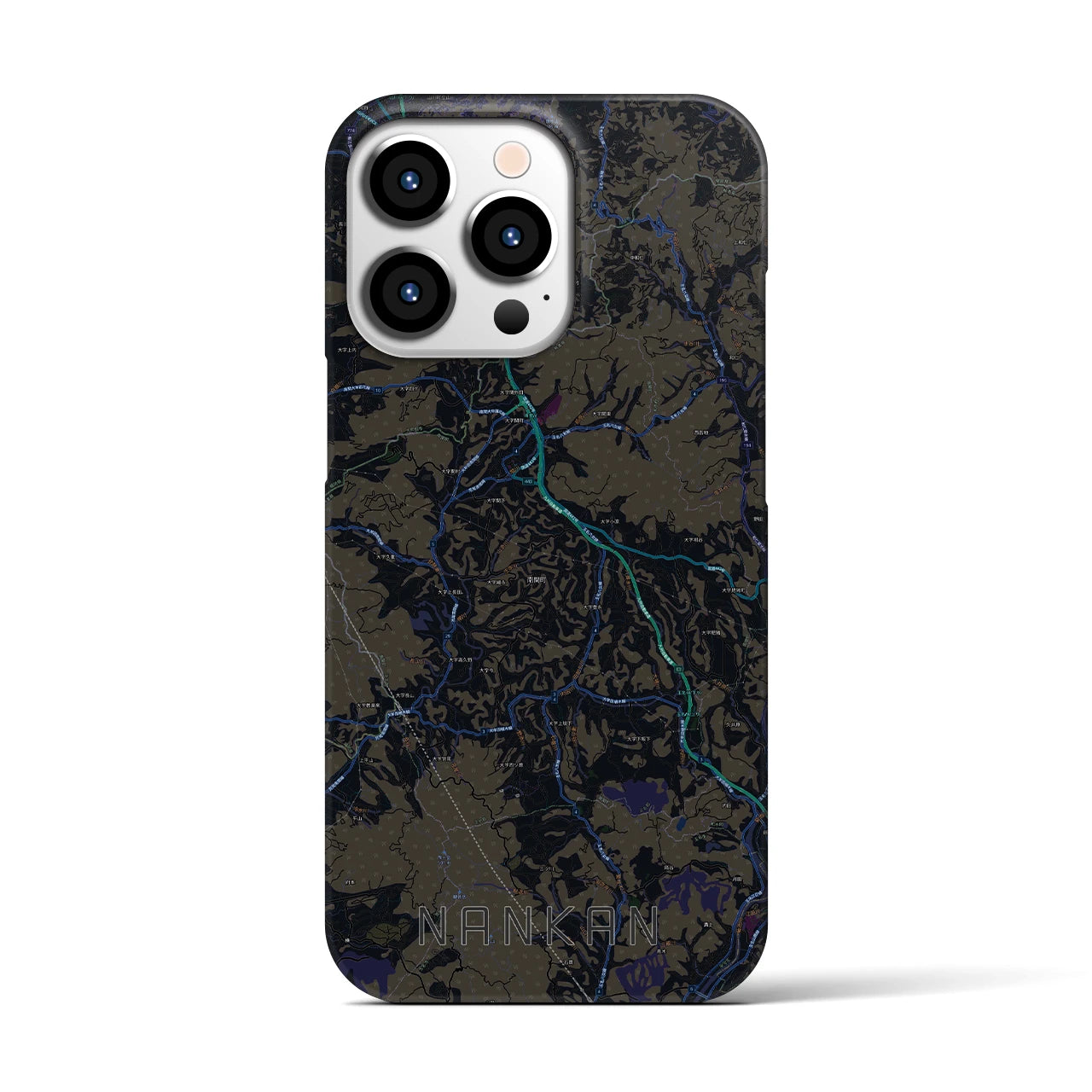 【南関(熊本県)】地図柄iPhoneケース(バックカバータイプ)