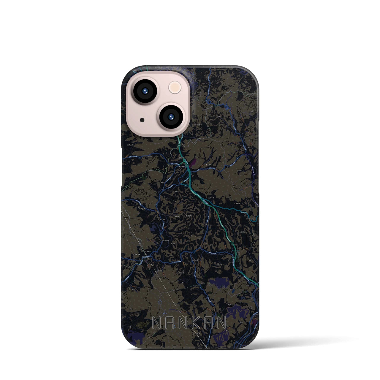 【南関(熊本県)】地図柄iPhoneケース(バックカバータイプ)