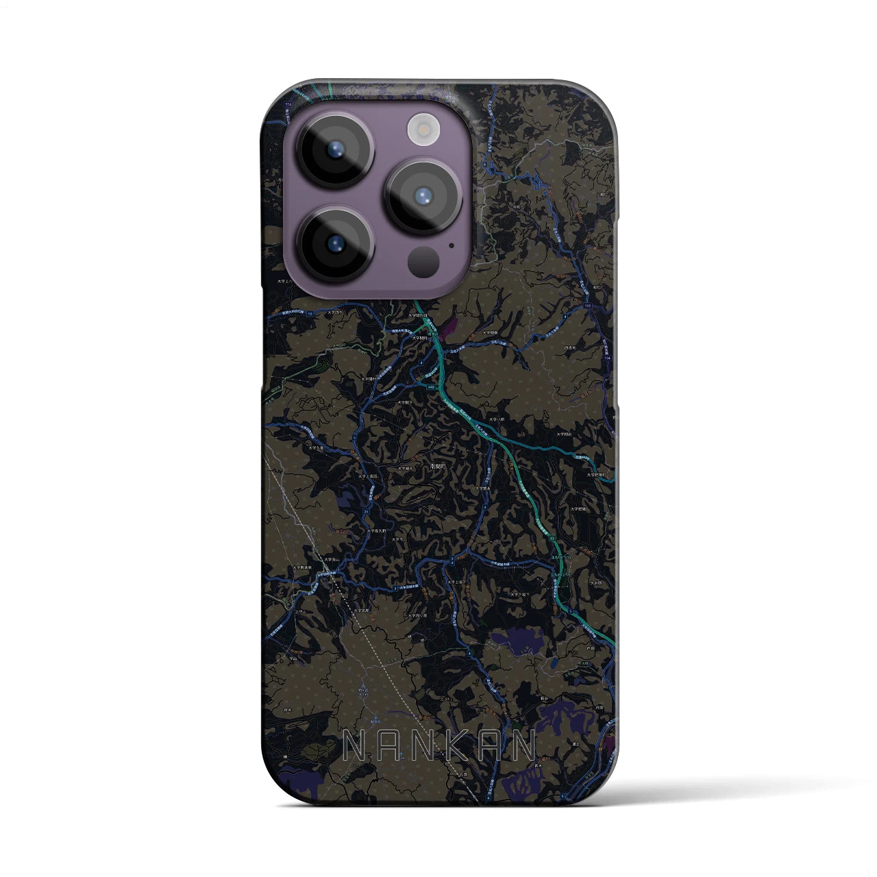 【南関(熊本県)】地図柄iPhoneケース(バックカバータイプ)