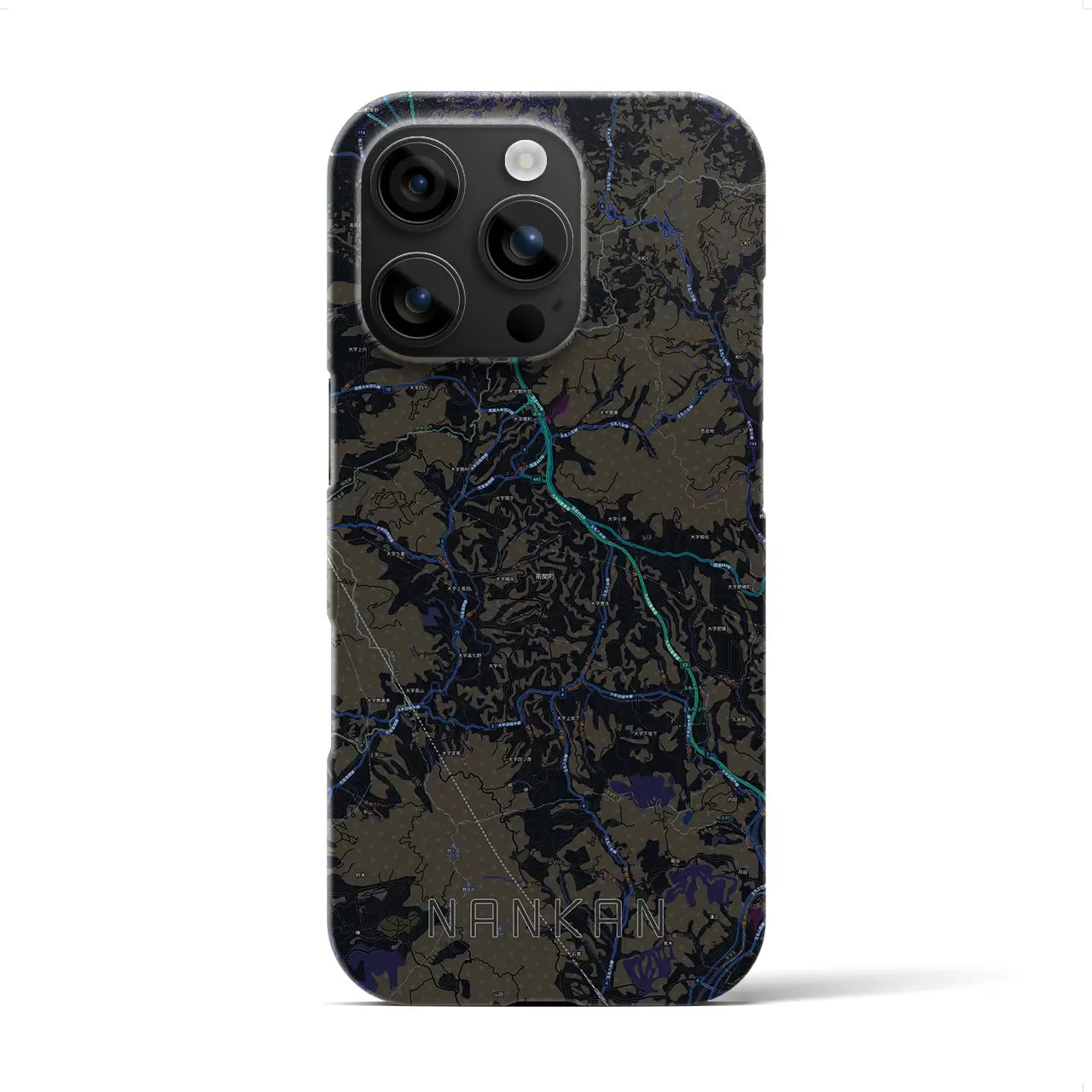 【南関(熊本県)】地図柄iPhoneケース(バックカバータイプ)