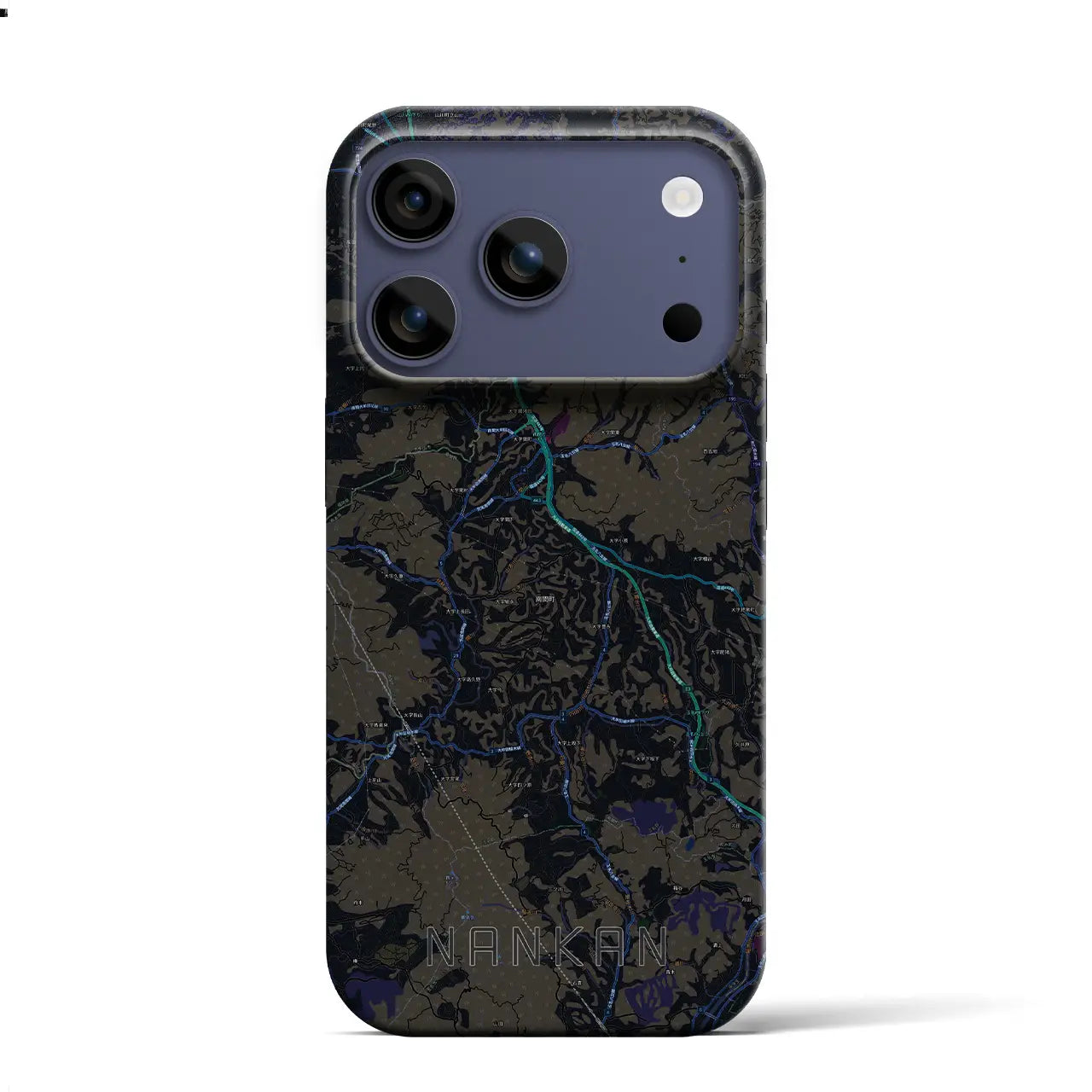 【南関(熊本県)】地図柄iPhoneケース(バックカバータイプ)