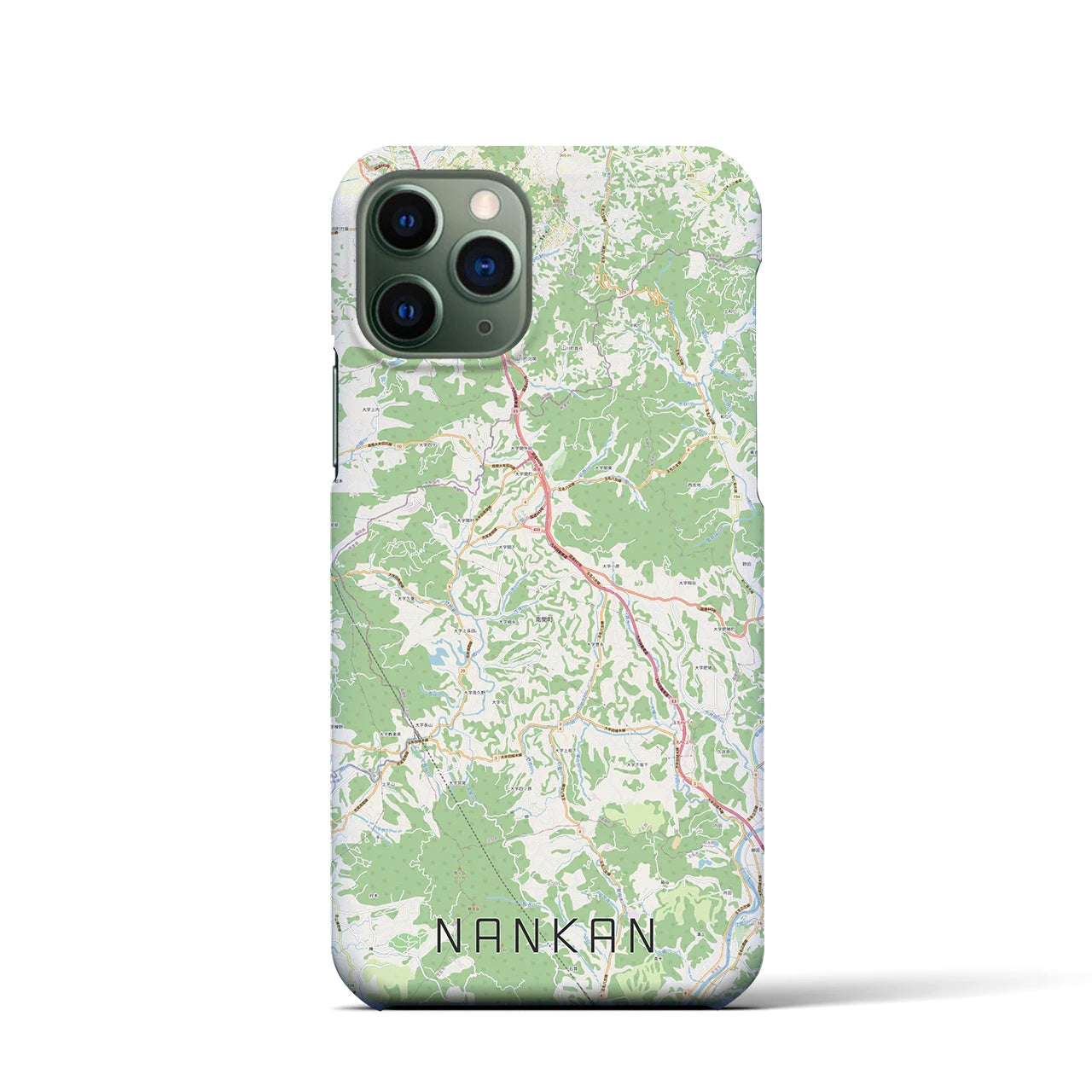【南関(熊本県)】地図柄iPhoneケース(バックカバータイプ)