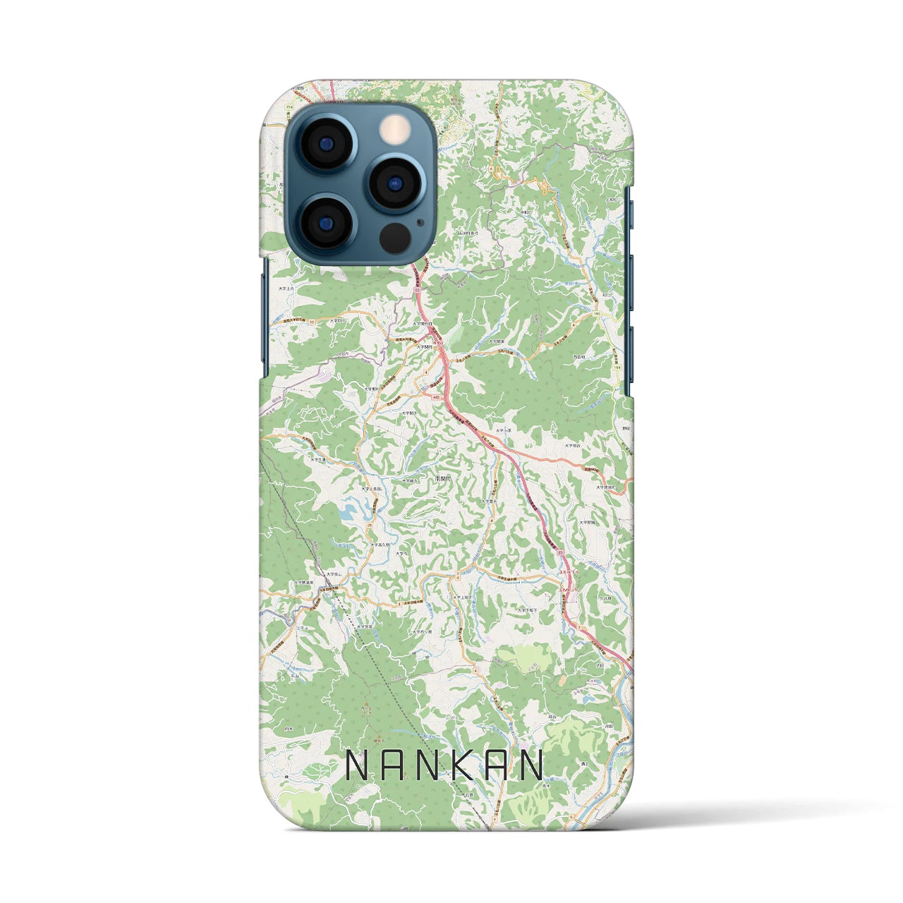 【南関(熊本県)】地図柄iPhoneケース(バックカバータイプ)