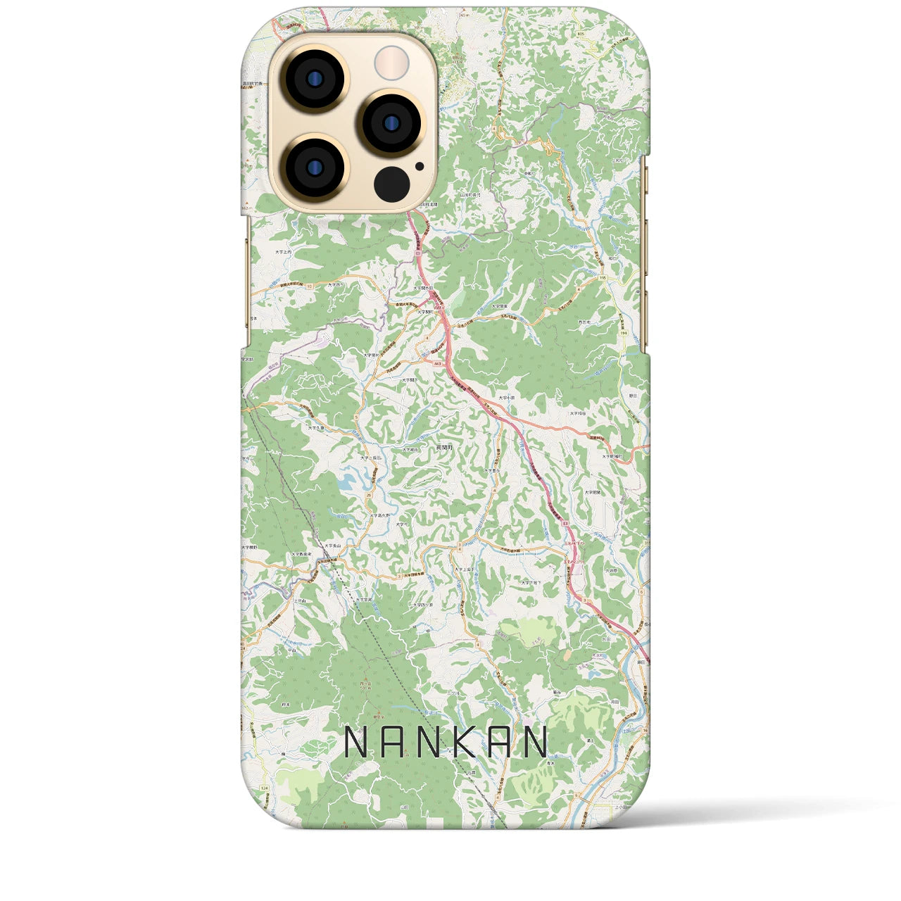 【南関(熊本県)】地図柄iPhoneケース(バックカバータイプ)