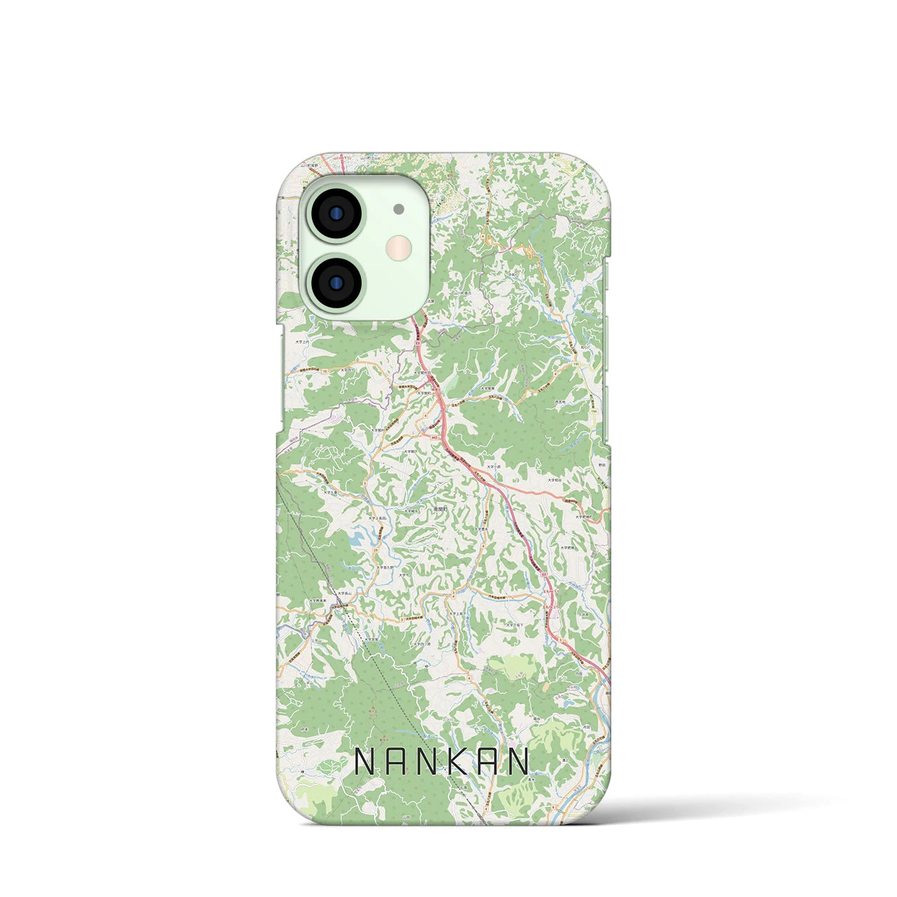 【南関(熊本県)】地図柄iPhoneケース(バックカバータイプ)
