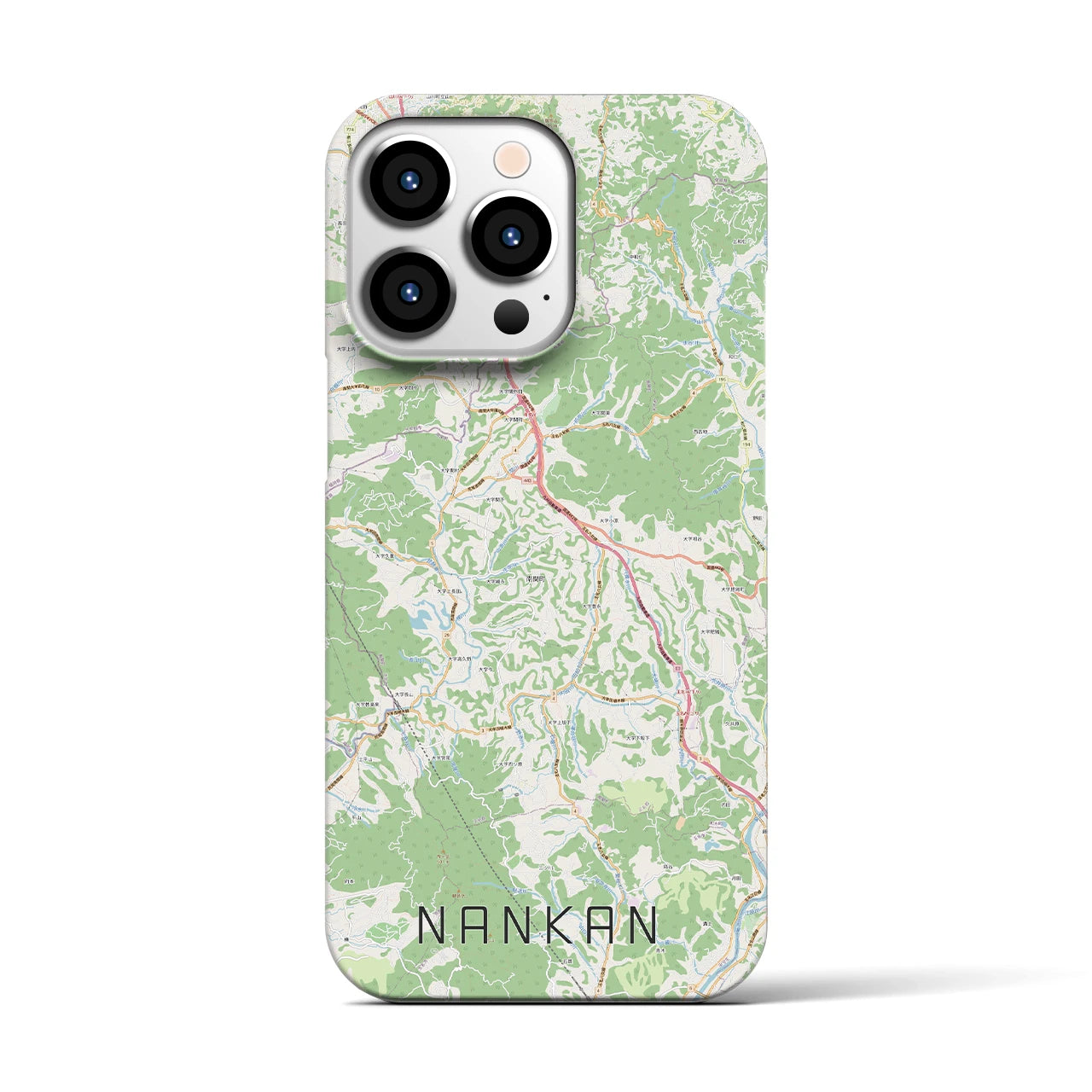 【南関(熊本県)】地図柄iPhoneケース(バックカバータイプ)