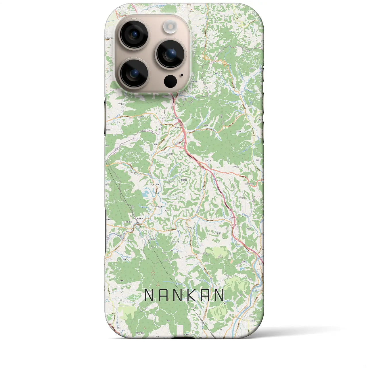 【南関(熊本県)】地図柄iPhoneケース(バックカバータイプ)