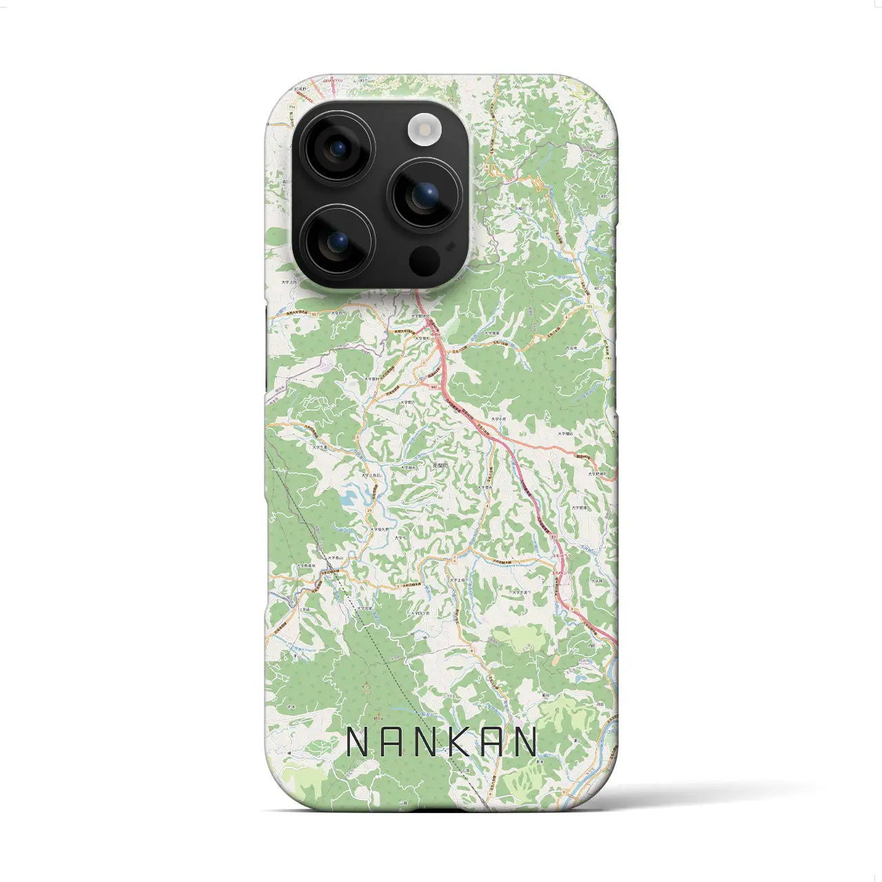 【南関(熊本県)】地図柄iPhoneケース(バックカバータイプ)