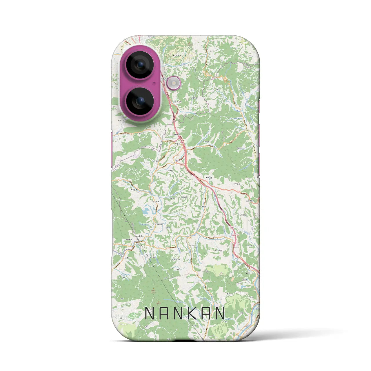 【南関(熊本県)】地図柄iPhoneケース(バックカバータイプ)