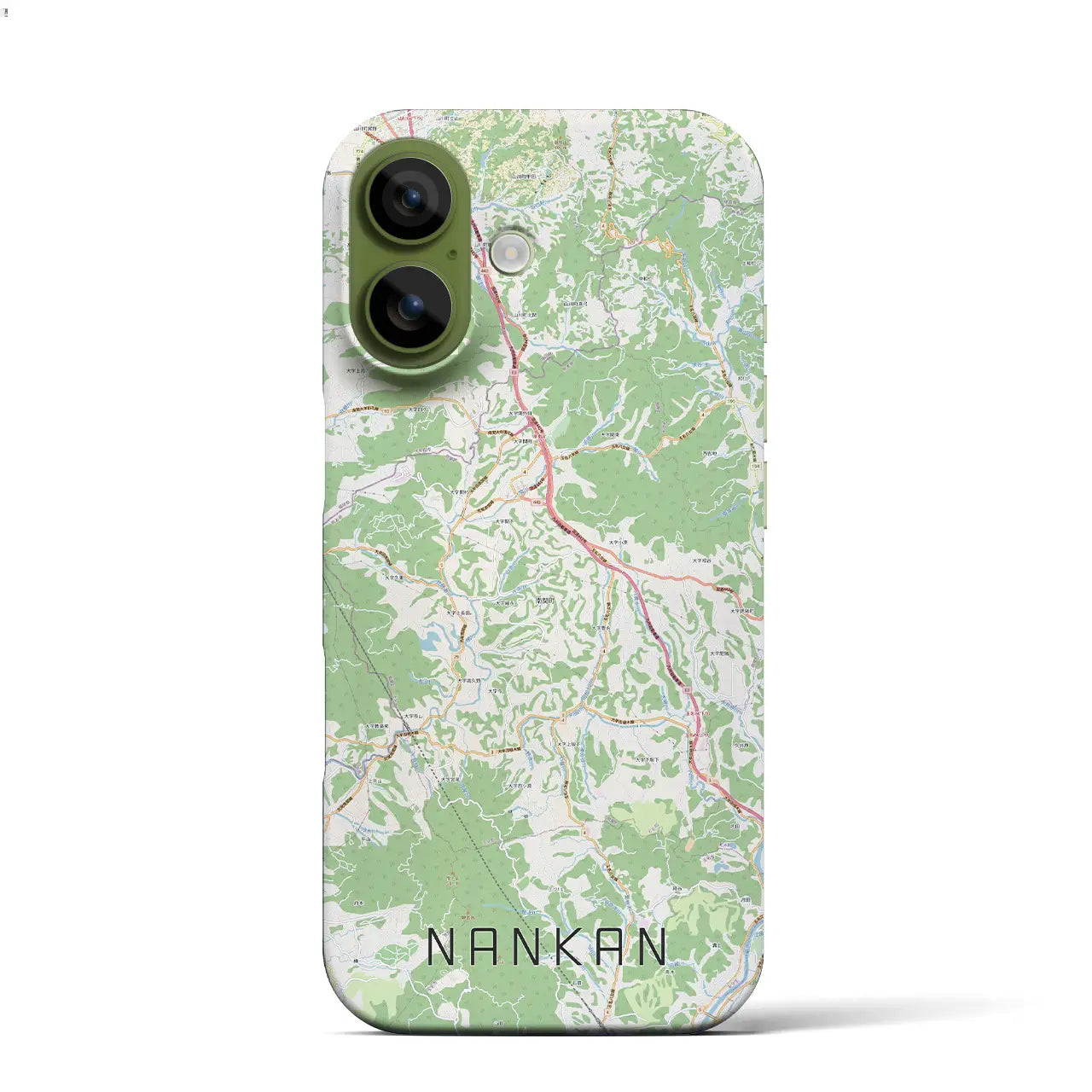 【南関(熊本県)】地図柄iPhoneケース(バックカバータイプ)