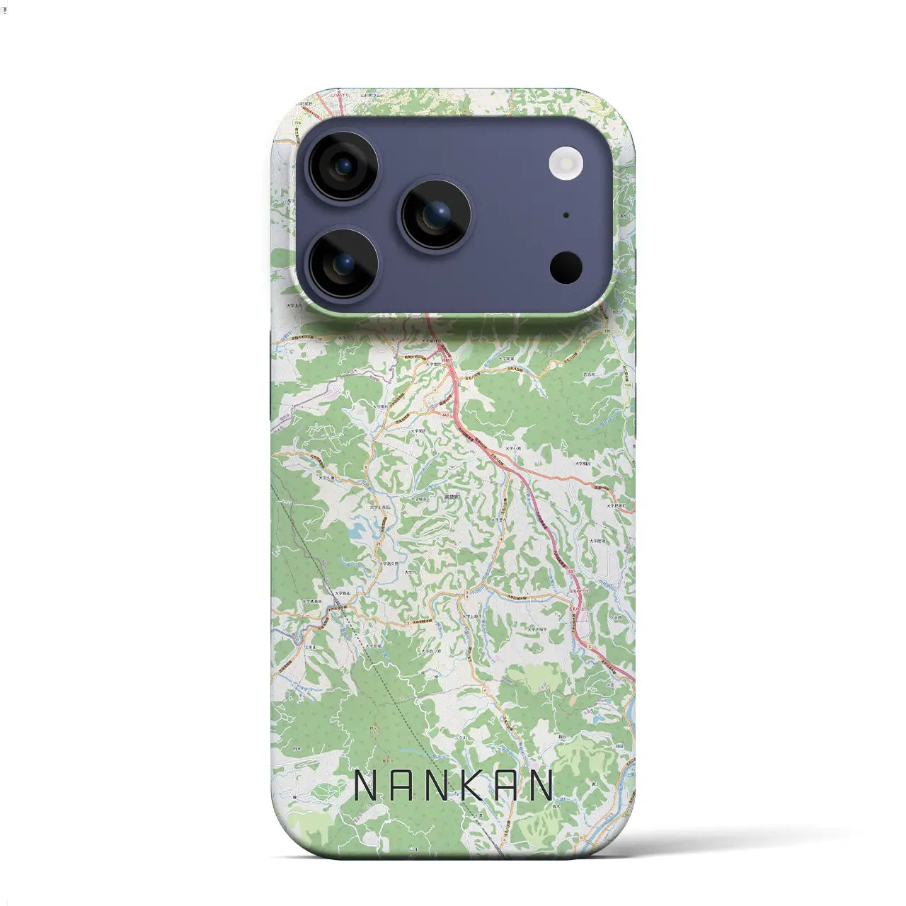 【南関(熊本県)】地図柄iPhoneケース(バックカバータイプ)