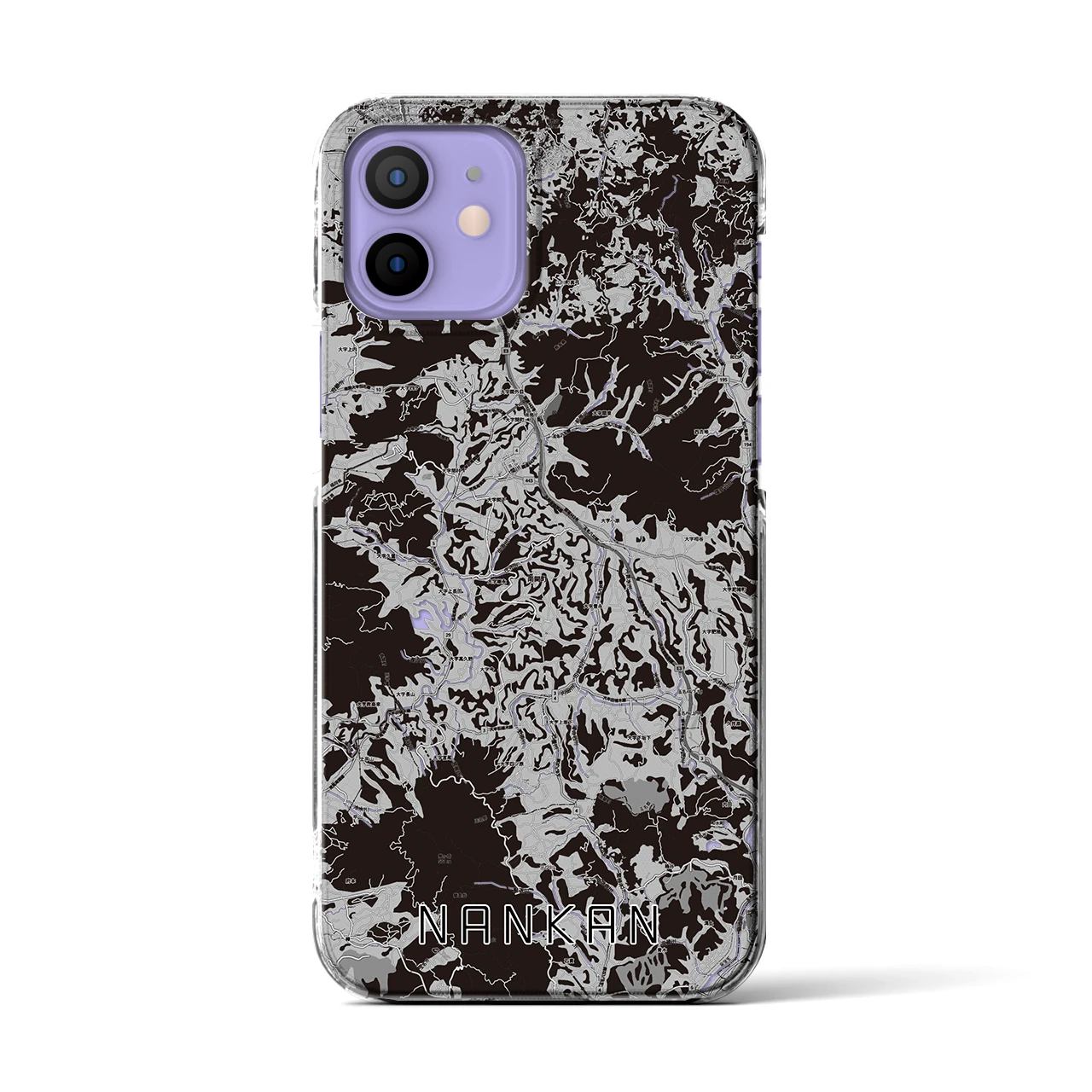 【南関(熊本県)】地図柄iPhoneケース(クリアタイプ)