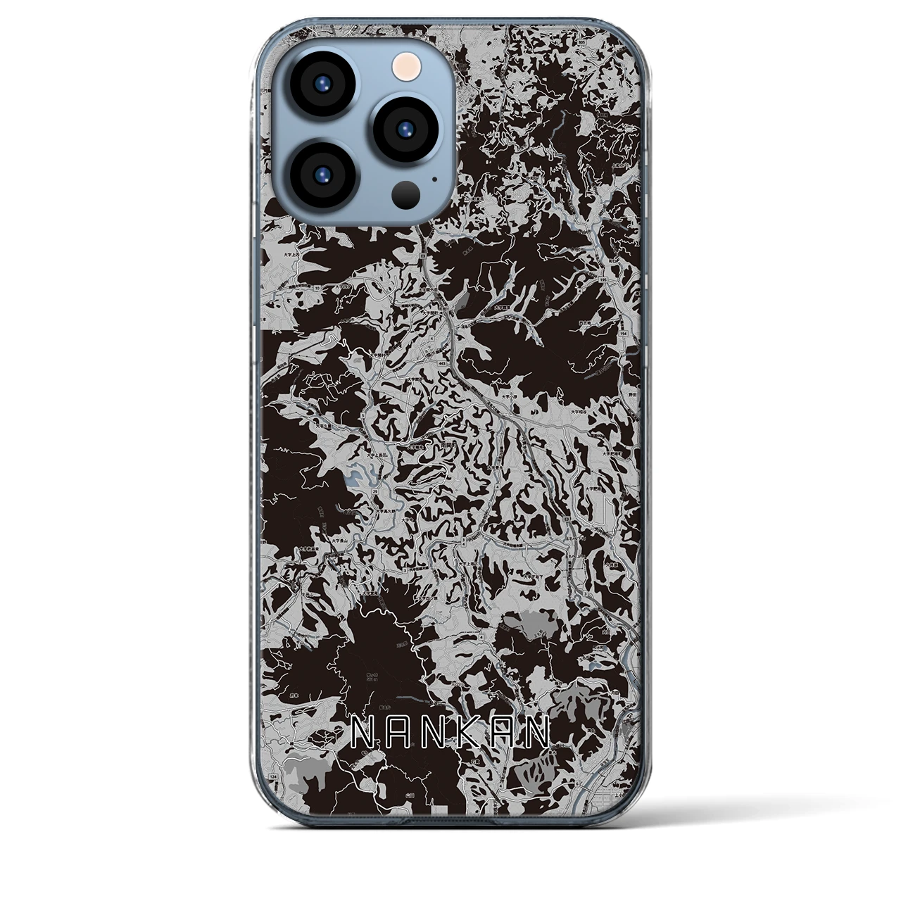 【南関(熊本県)】地図柄iPhoneケース(クリアタイプ)