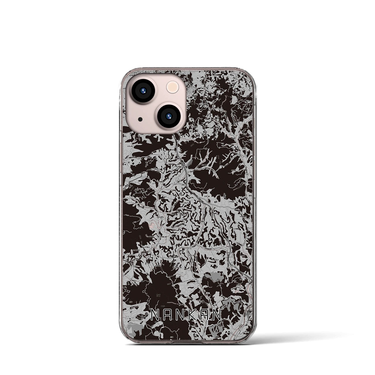 【南関(熊本県)】地図柄iPhoneケース(クリアタイプ)