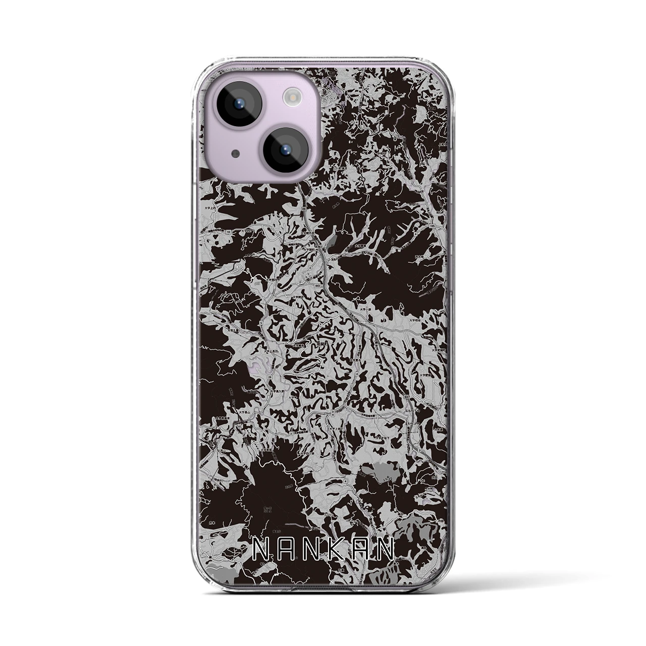 【南関(熊本県)】地図柄iPhoneケース(クリアタイプ)