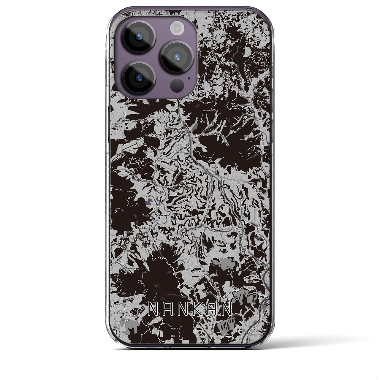 【南関(熊本県)】地図柄iPhoneケース(クリアタイプ)