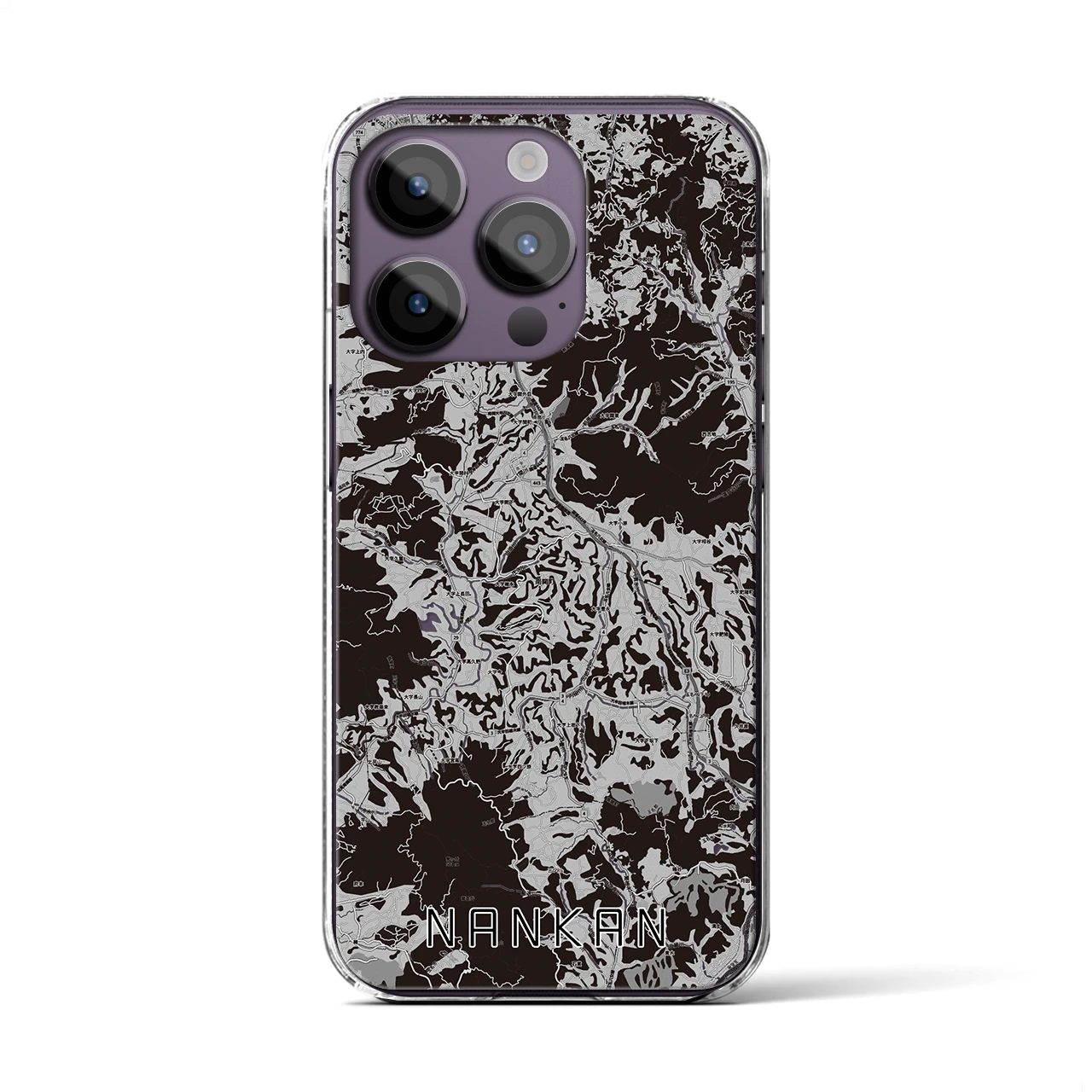 【南関(熊本県)】地図柄iPhoneケース(クリアタイプ)