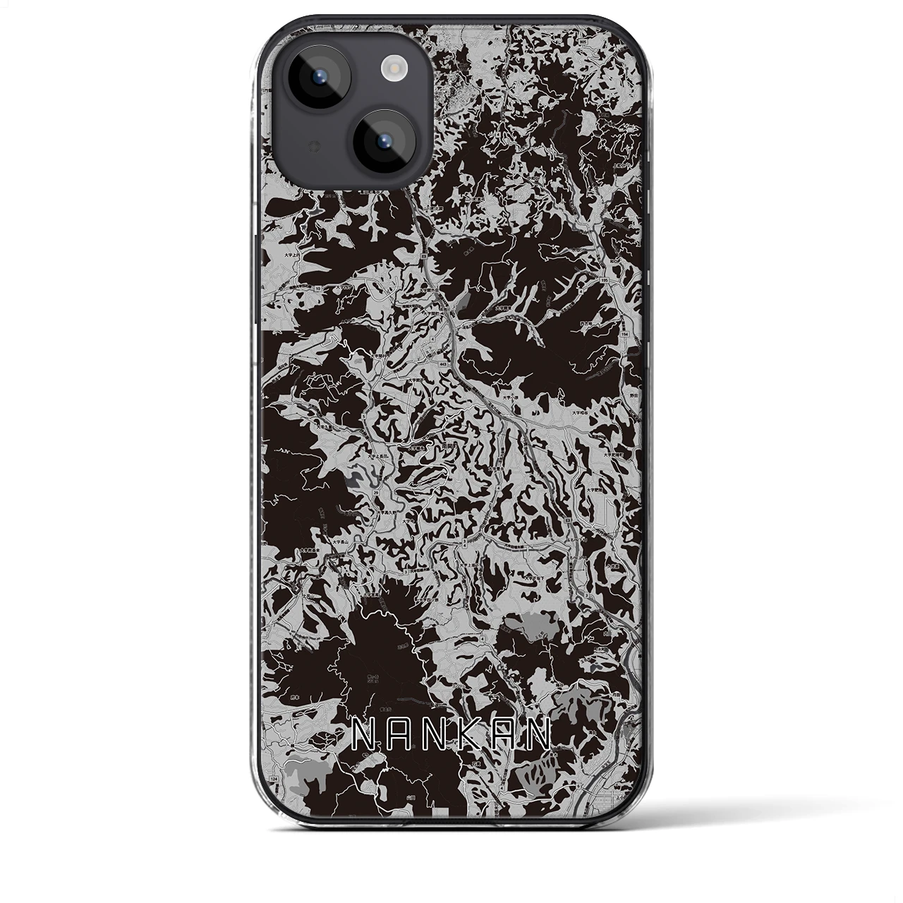 【南関(熊本県)】地図柄iPhoneケース(クリアタイプ)