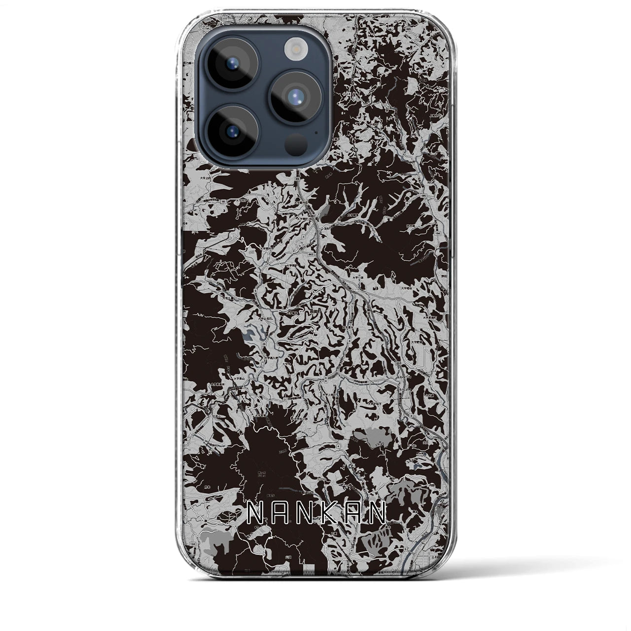 【南関(熊本県)】地図柄iPhoneケース(クリアタイプ)