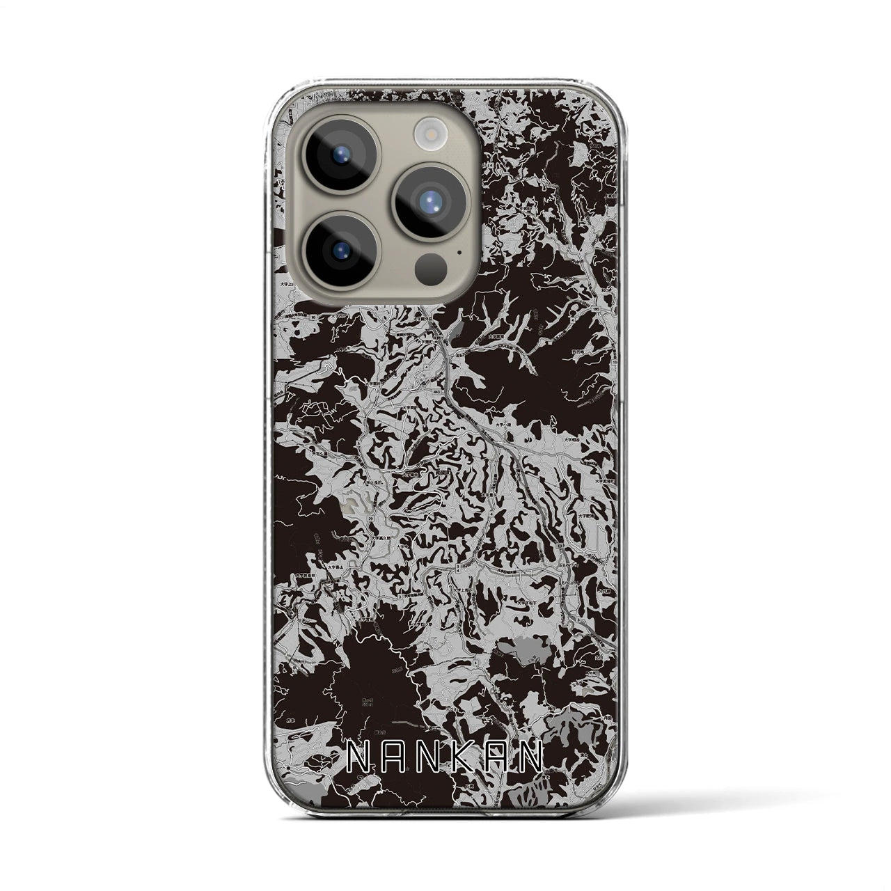 【南関(熊本県)】地図柄iPhoneケース(クリアタイプ)