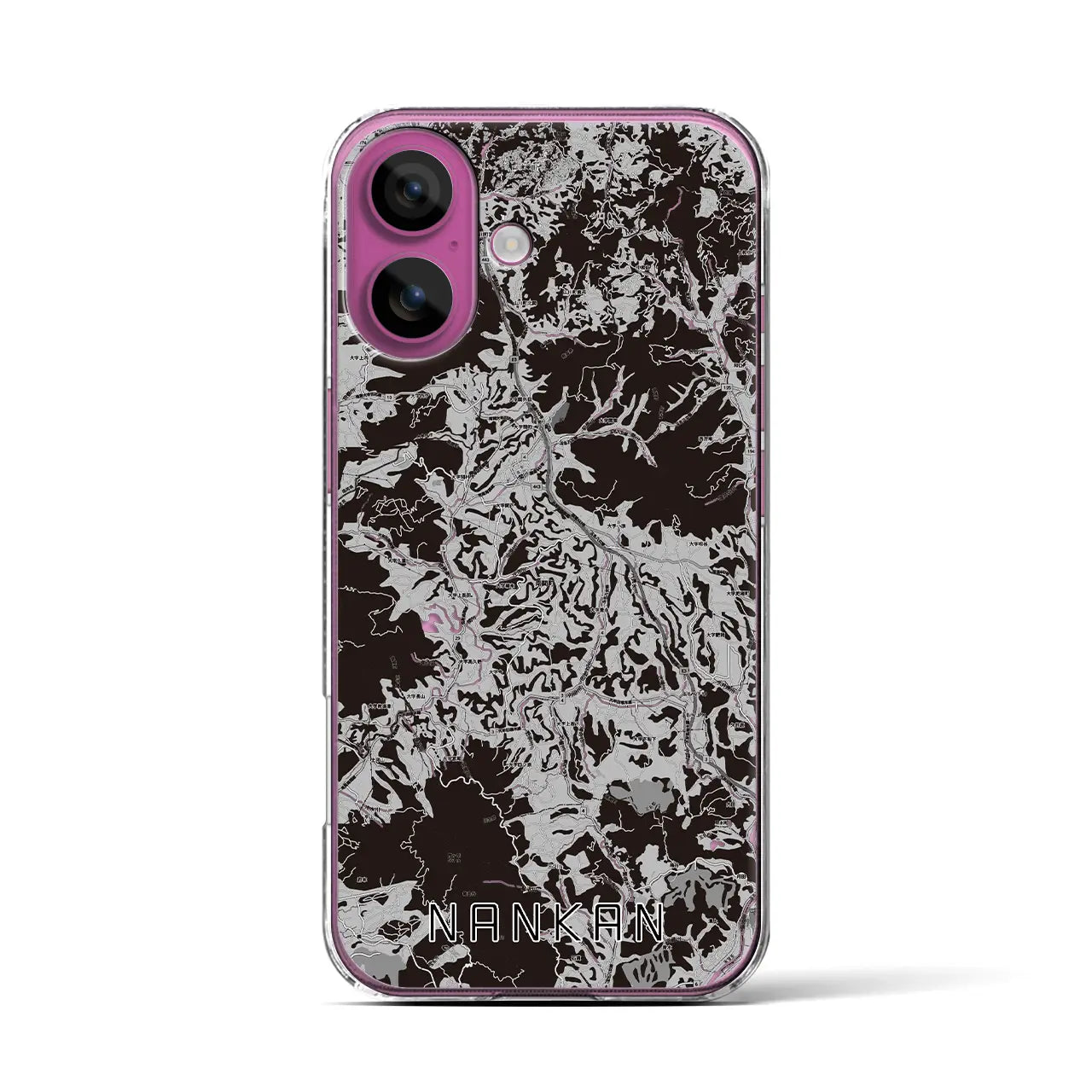 【南関(熊本県)】地図柄iPhoneケース(クリアタイプ)