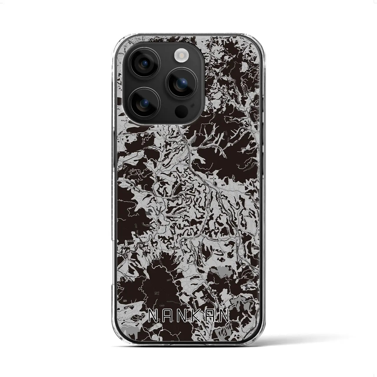 【南関(熊本県)】地図柄iPhoneケース(クリアタイプ)