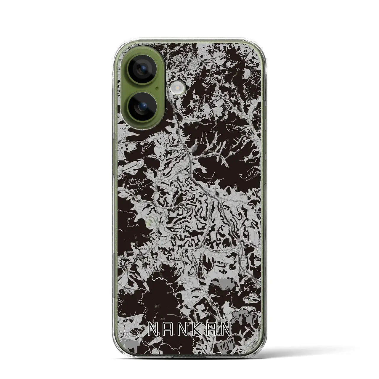 【南関(熊本県)】地図柄iPhoneケース(クリアタイプ)