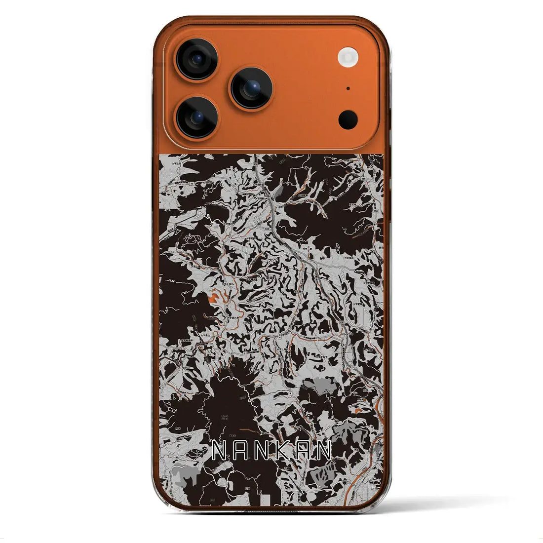 【南関(熊本県)】地図柄iPhoneケース(クリアタイプ)