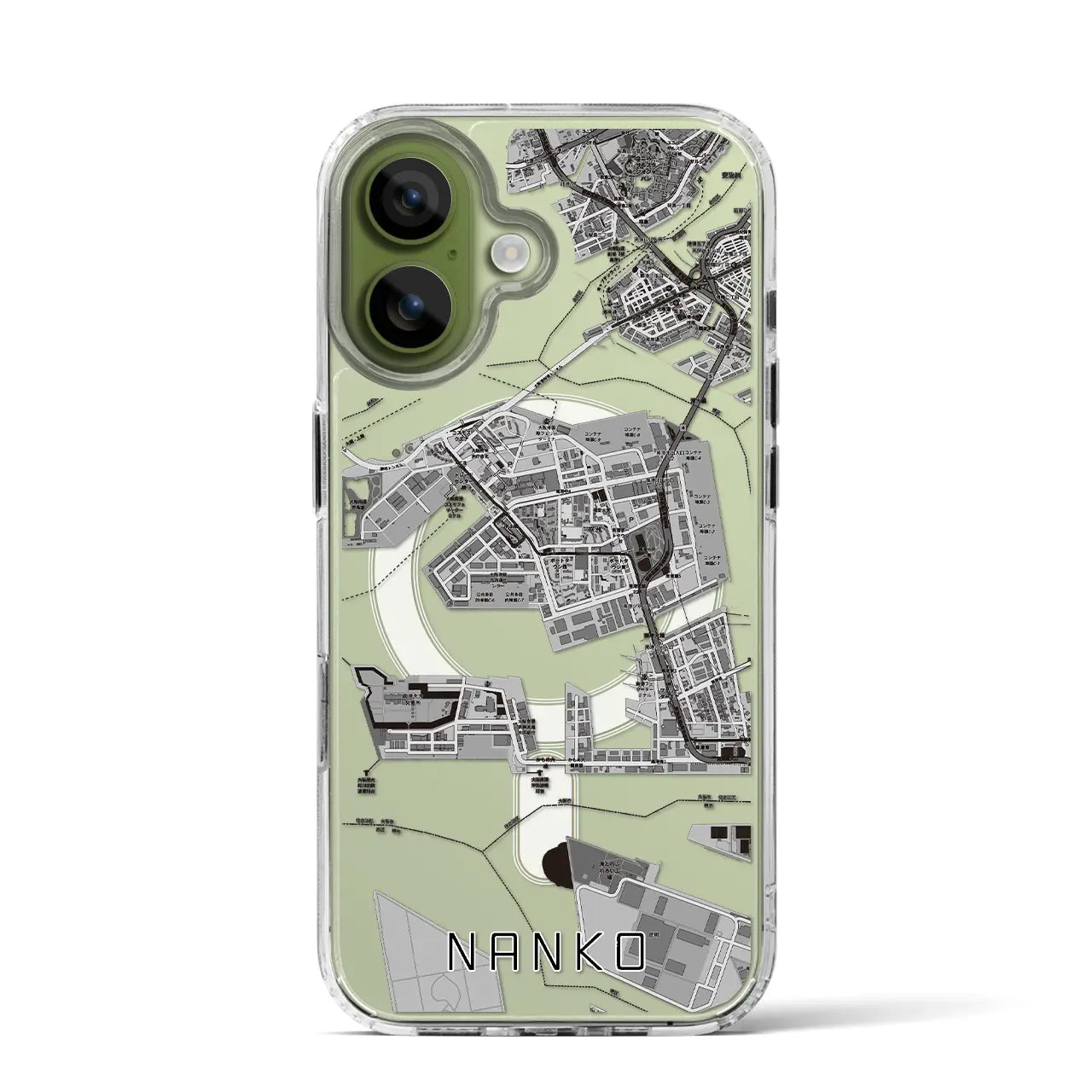 【南港(大阪府)】地図柄iPhoneケース(MagSafeタイプ)