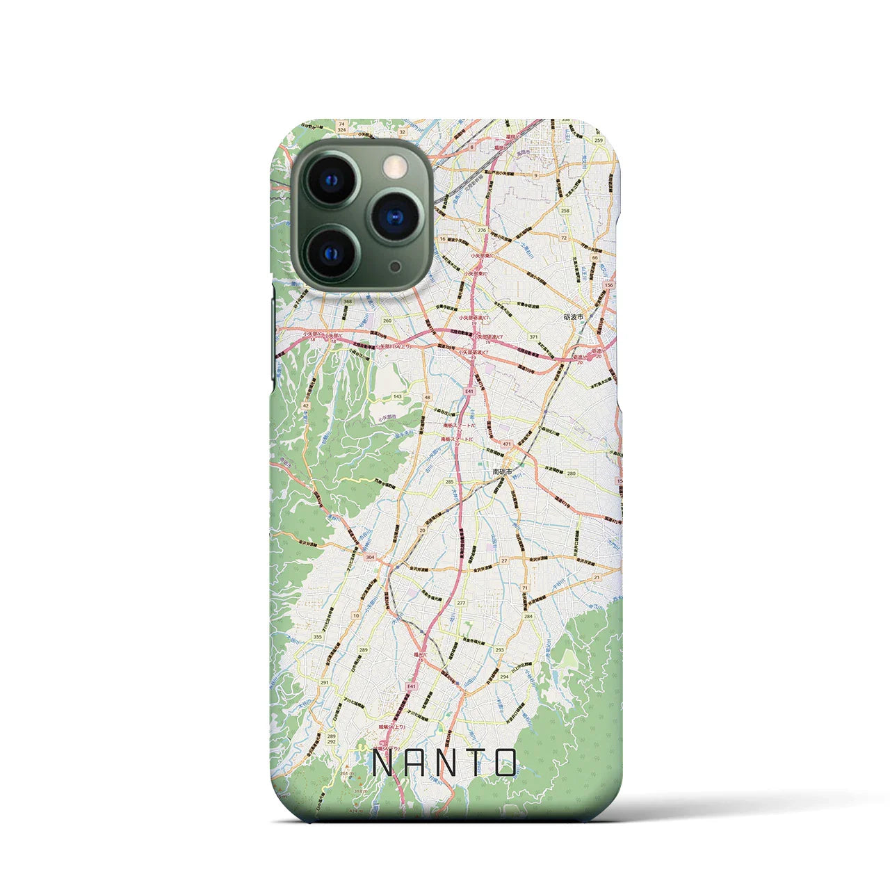 【南砺(富山県)】地図柄iPhoneケース(バックカバータイプ)