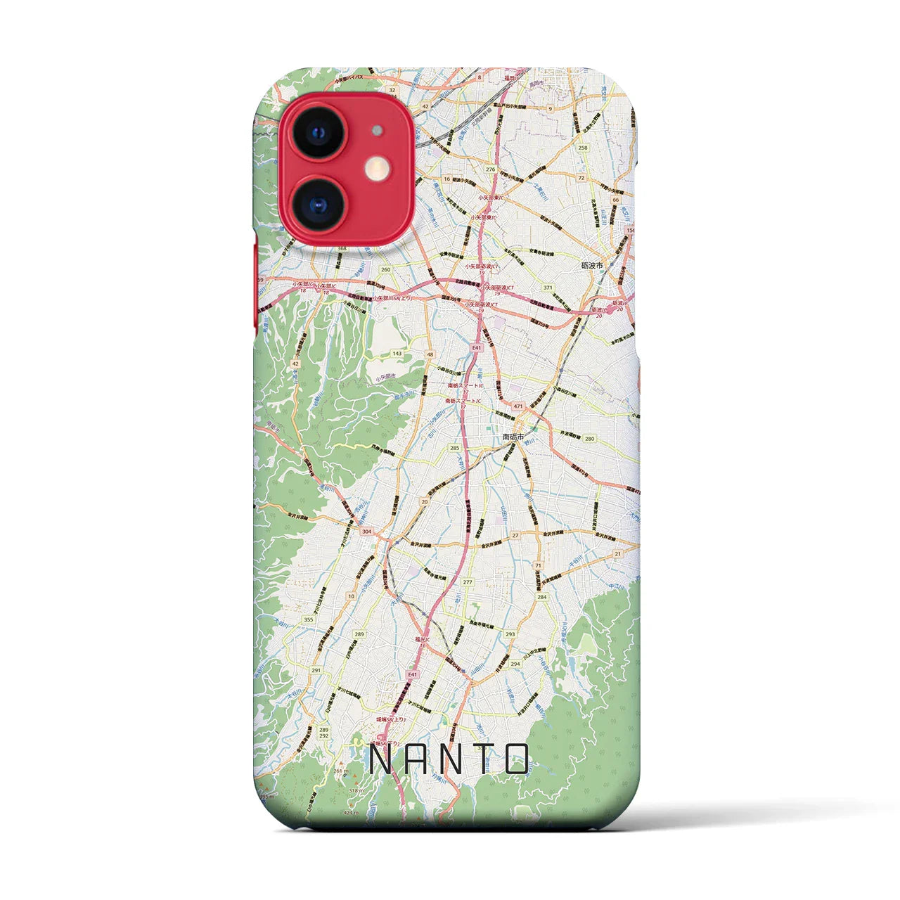 【南砺(富山県)】地図柄iPhoneケース(バックカバータイプ)