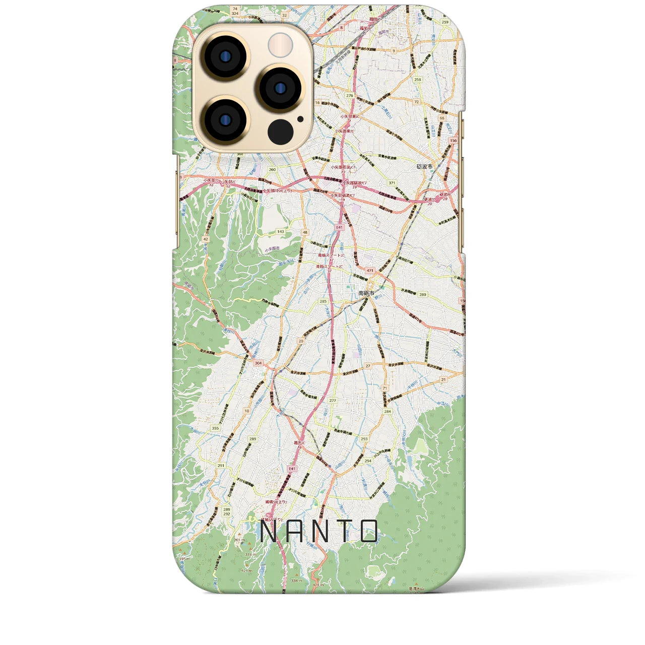 【南砺(富山県)】地図柄iPhoneケース(バックカバータイプ)