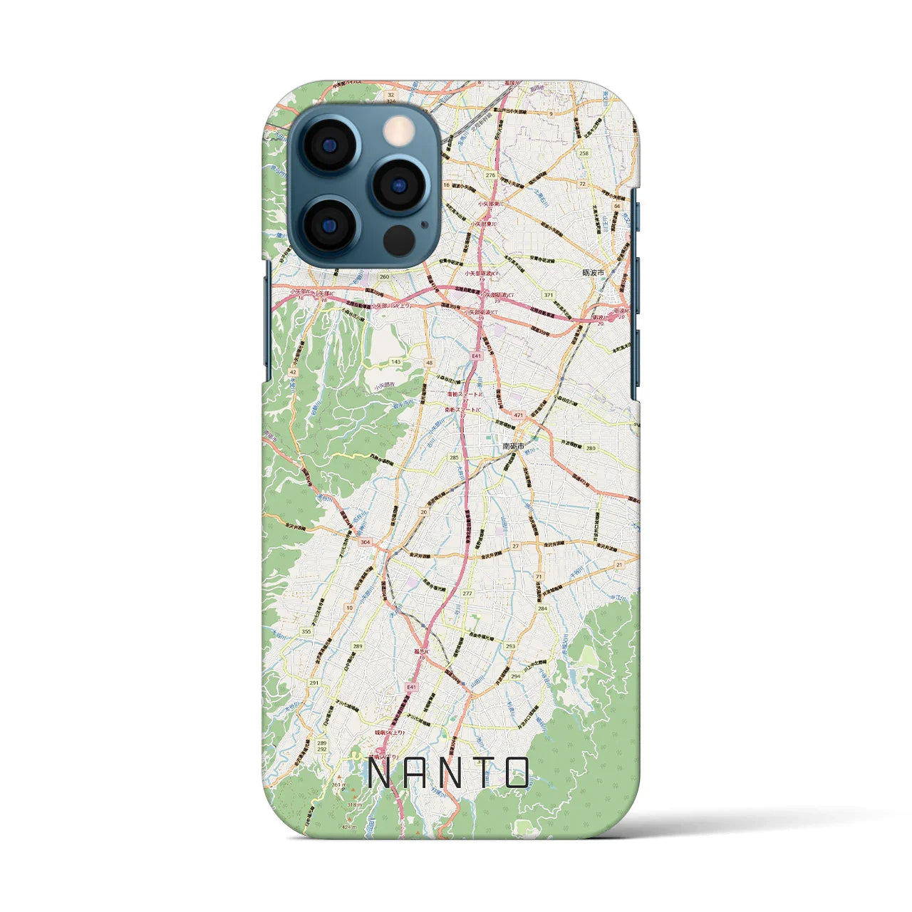 【南砺(富山県)】地図柄iPhoneケース(バックカバータイプ)