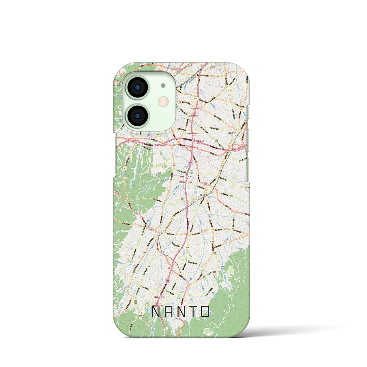 【南砺(富山県)】地図柄iPhoneケース(バックカバータイプ)