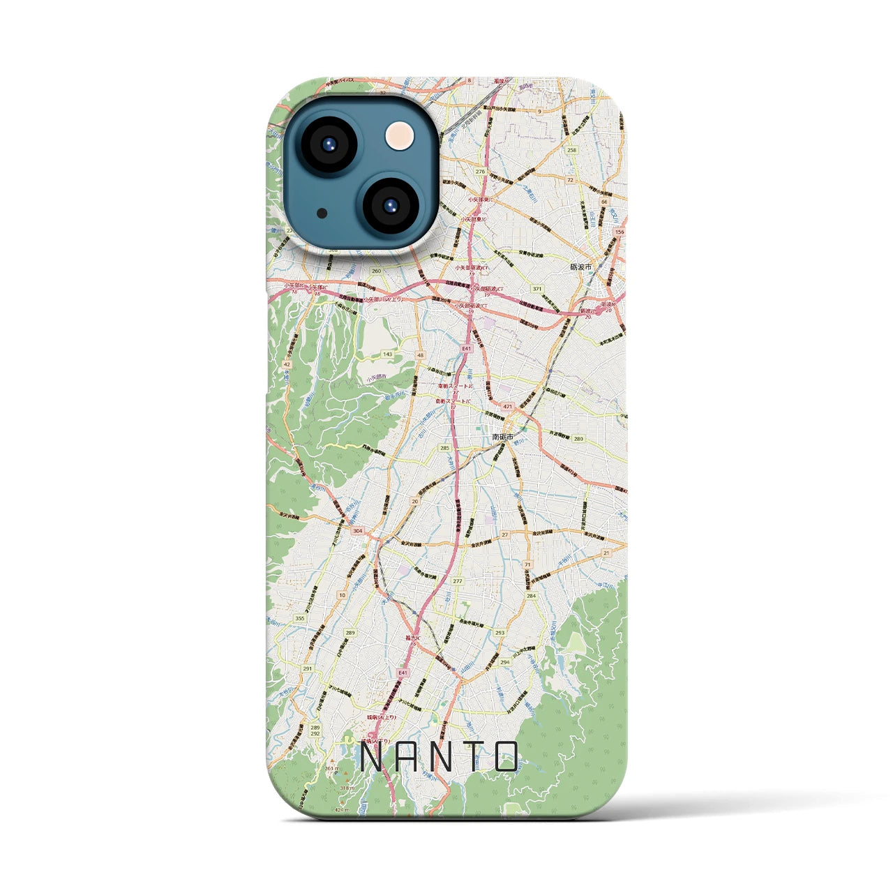 【南砺(富山県)】地図柄iPhoneケース(バックカバータイプ)