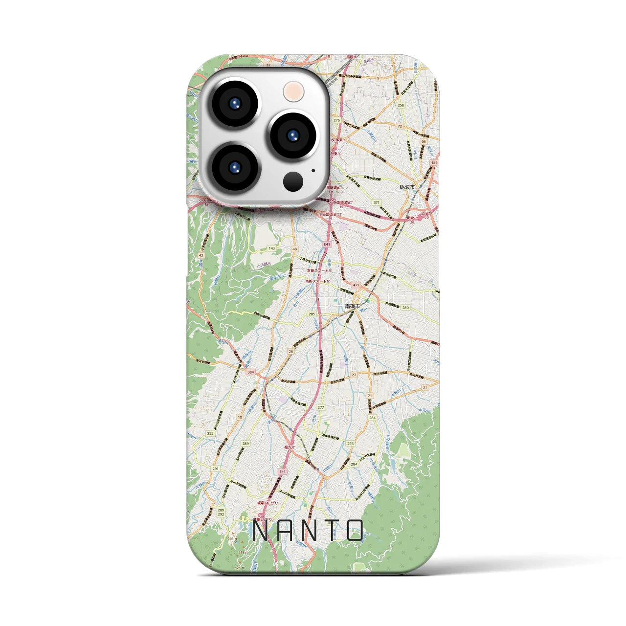 【南砺(富山県)】地図柄iPhoneケース(バックカバータイプ)